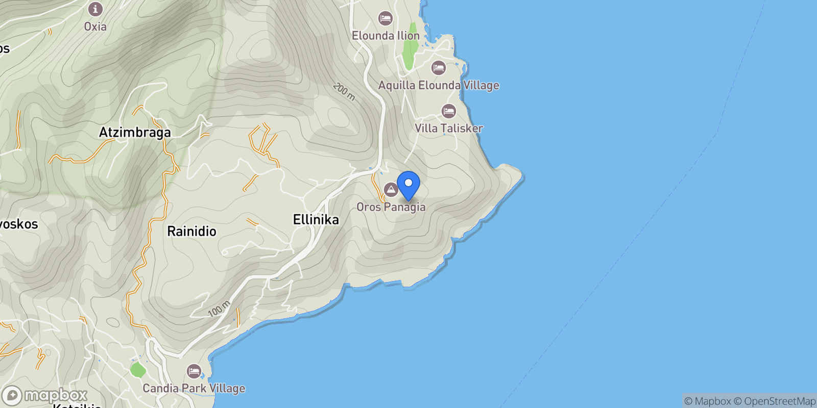 Map showing 72100 CRETE, AGIOS NIKOLAOS, PANAGIA, Agios Nikolaos 721 00, Greece, Community of Agios Nikolaos, Agios Nikolaos, Greece.