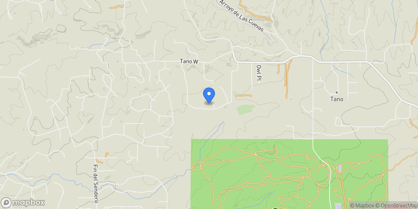 Map showing 7 Plano Arbolito , Santa Fe, NM 87506, Santa Fe, New Mexico, United States.
