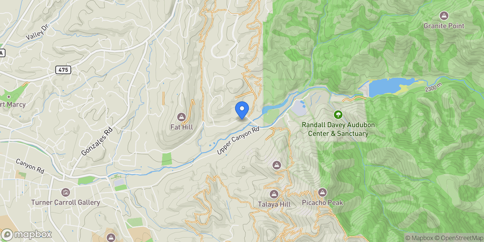 Map showing 1678 & 1682 Cerro Gordo Road, Santa Fe, NM 87501, Santa Fe, New Mexico, United States.