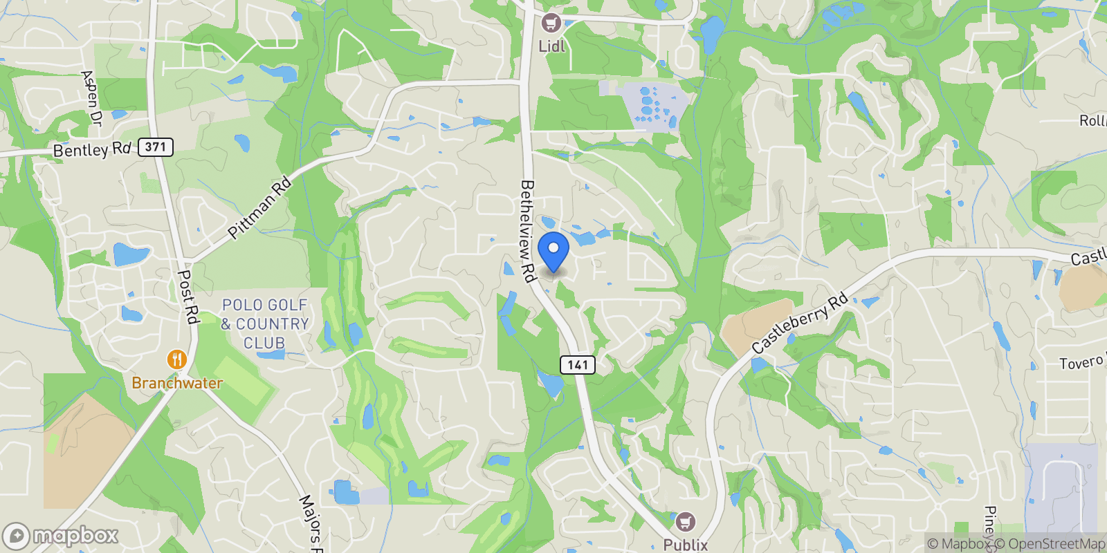 Map showing Cumming, Georgia, United States.