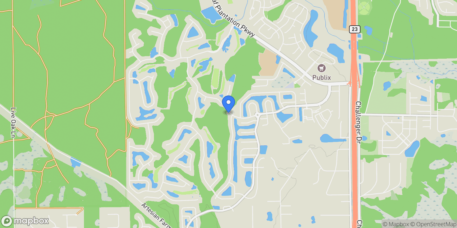 Map showing 3889 Royal Pines Drive, Orange Park, FL 32065, Orange Park, Florida, United States.