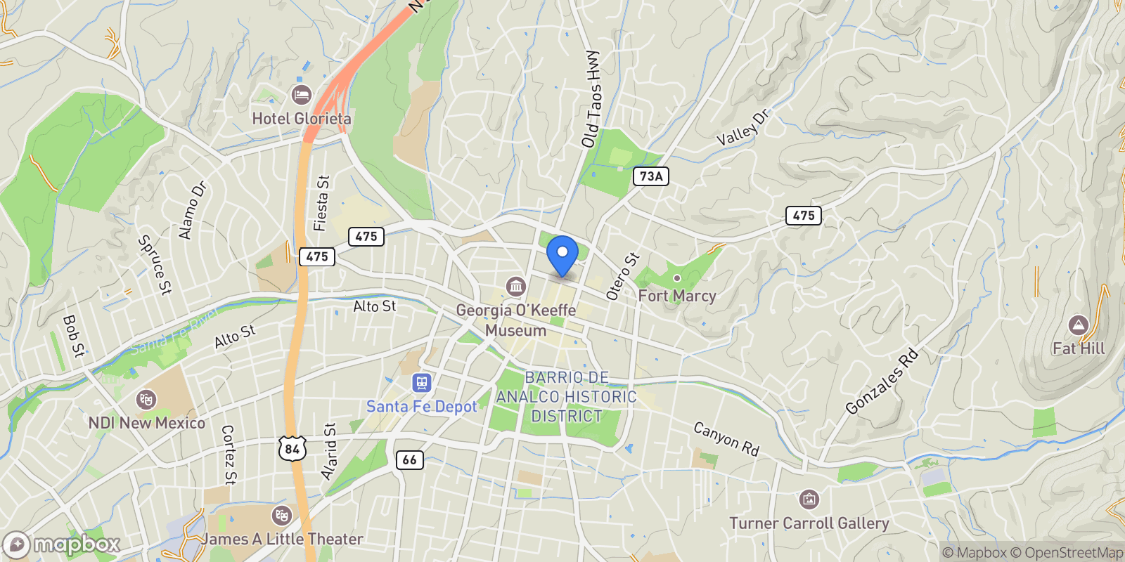 Map showing Santa Fe, NM 87506, Santa Fe, New Mexico, United States.