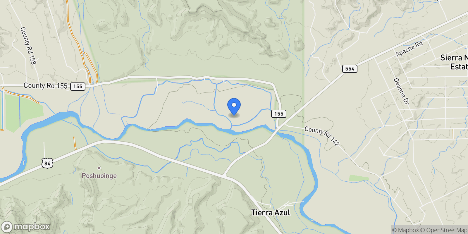 Map showing 71 County Road 155, Abiquiu, NM 87510, Medanales, New Mexico, United States.