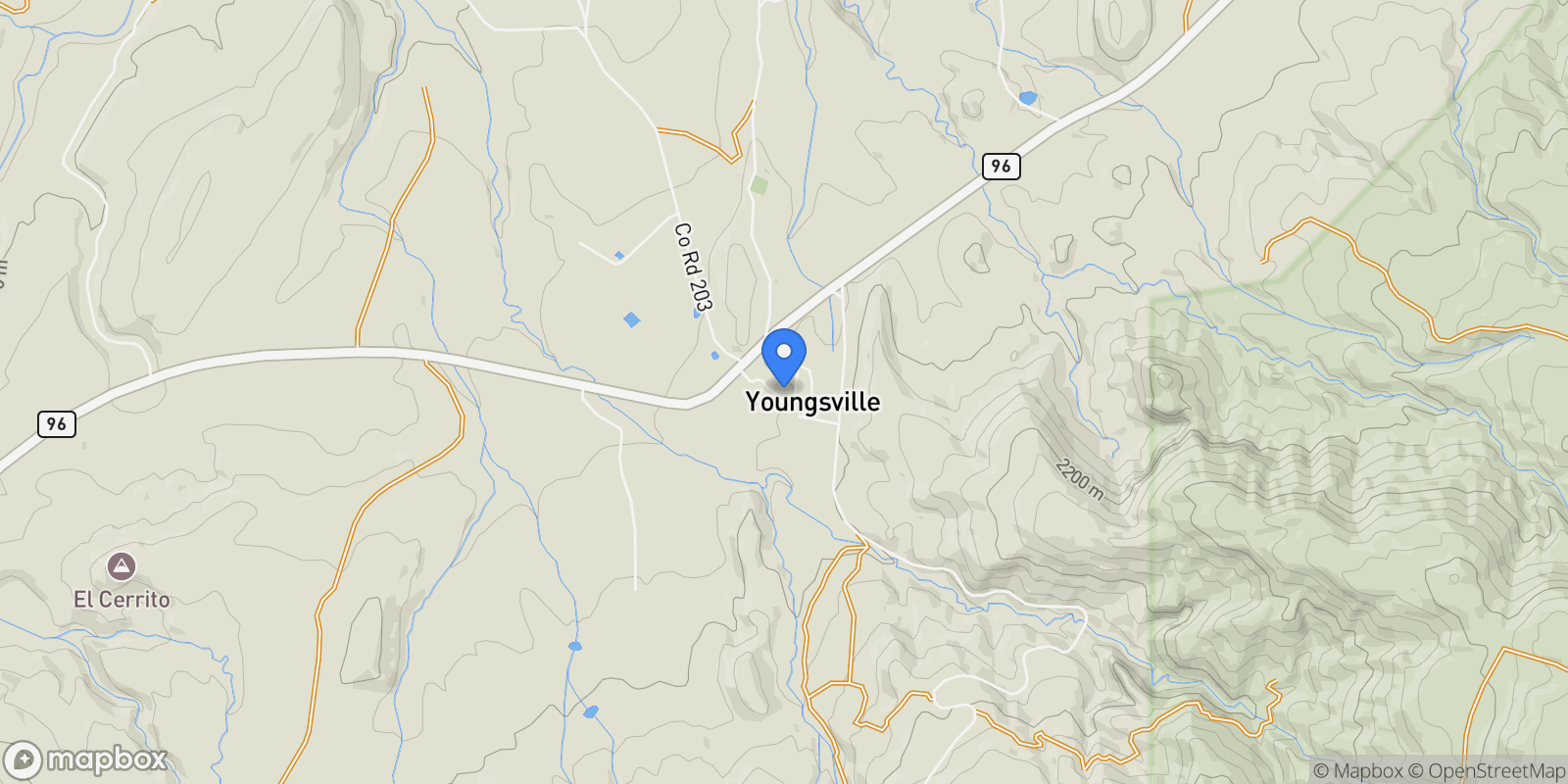 Map showing Youngsville, NM 87064, Youngsville, New Mexico, United States.