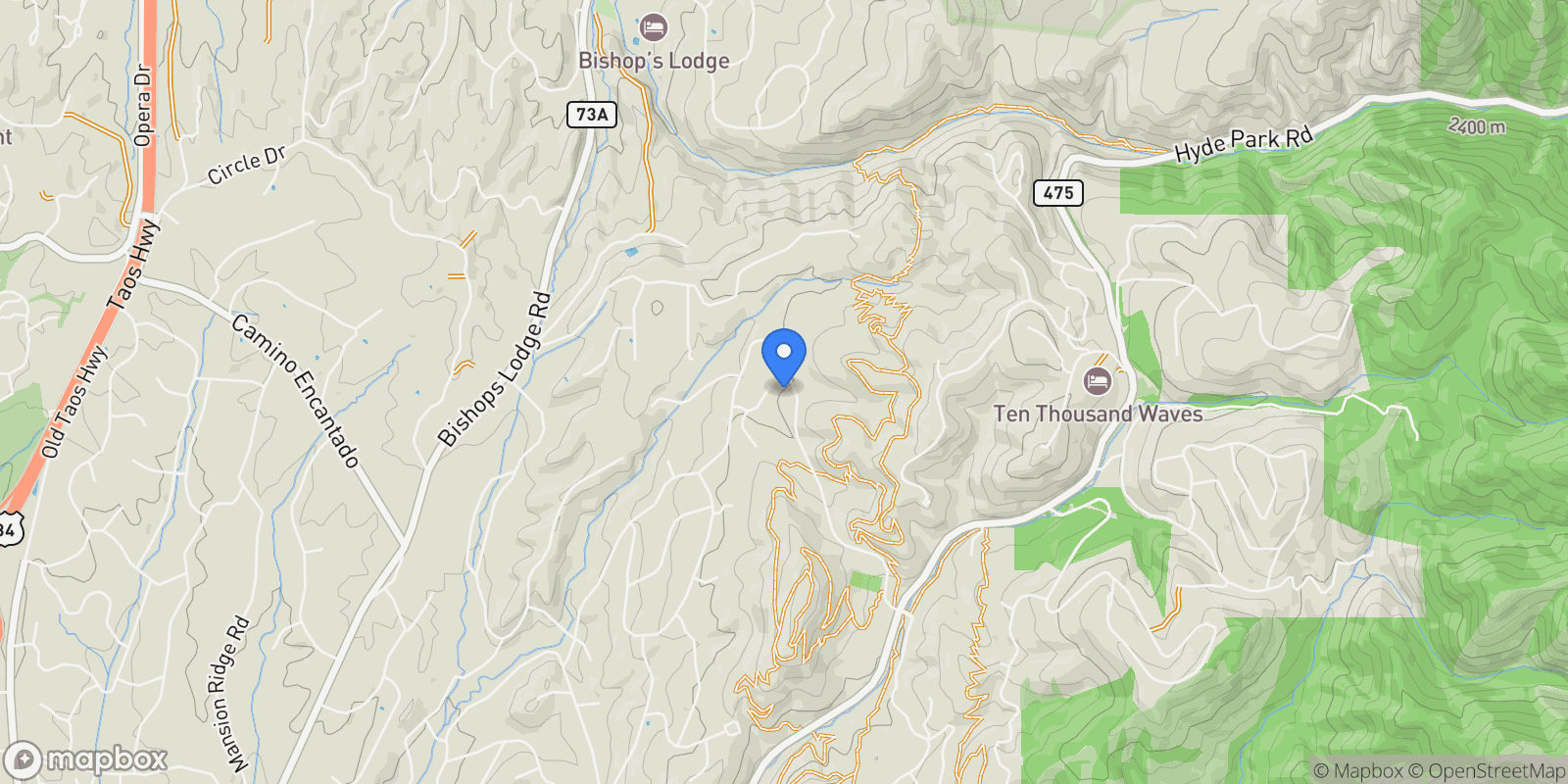 Map showing 1057 Sierra Del Norte, Santa Fe, NM 87501, Santa Fe, New Mexico, United States.
