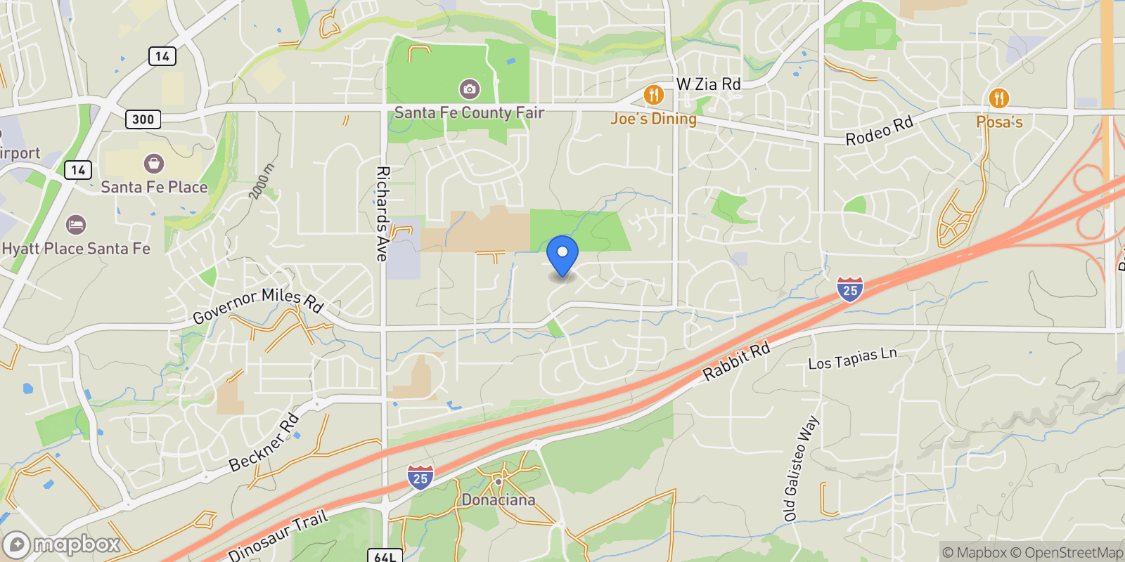 Map showing 3013 Cliff Palace , Santa Fe, NM 87507, Santa Fe, New Mexico, United States.