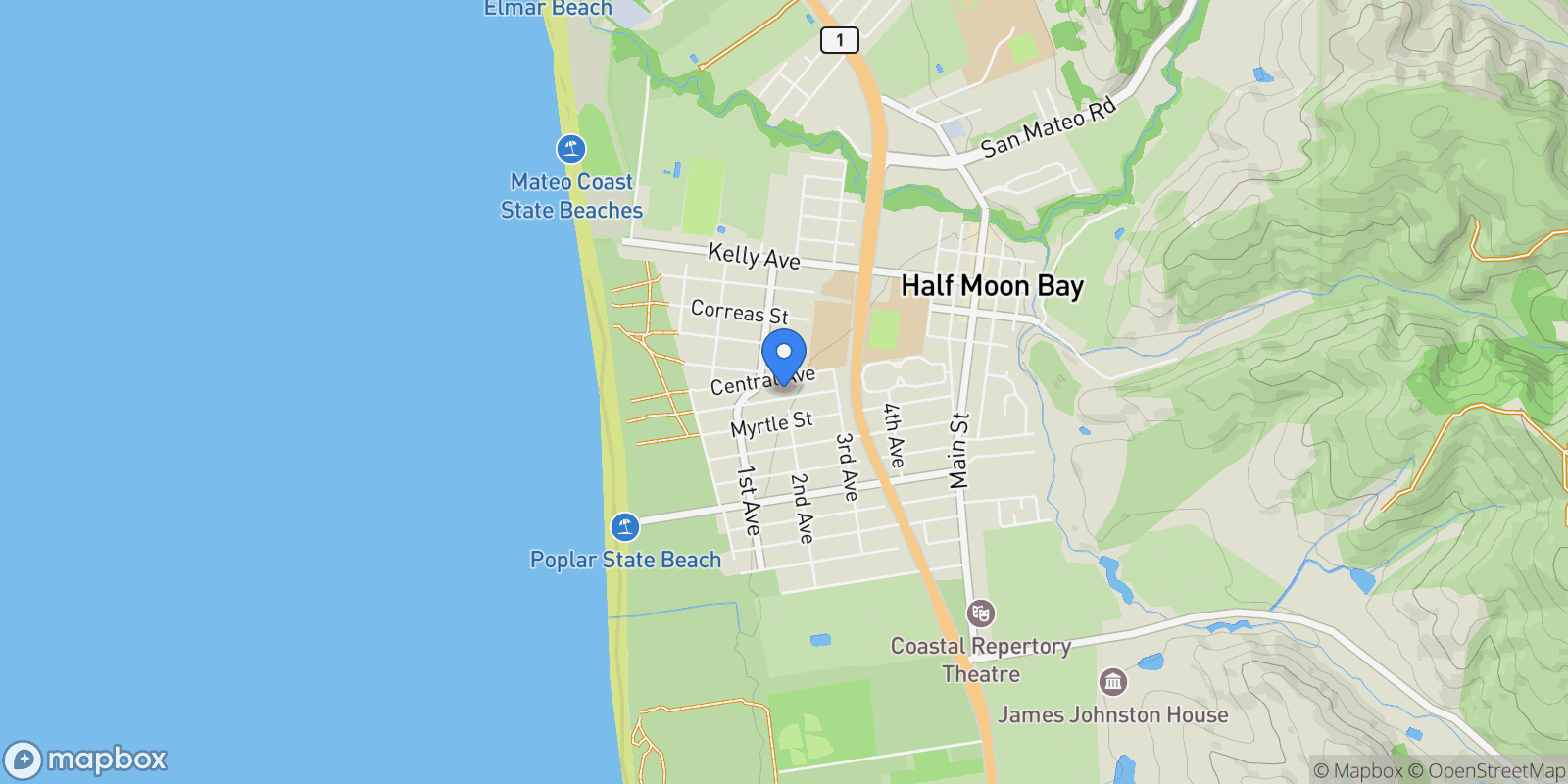 Map showing 371 Granelli Avenue, Half Moon Bay, California, United States.