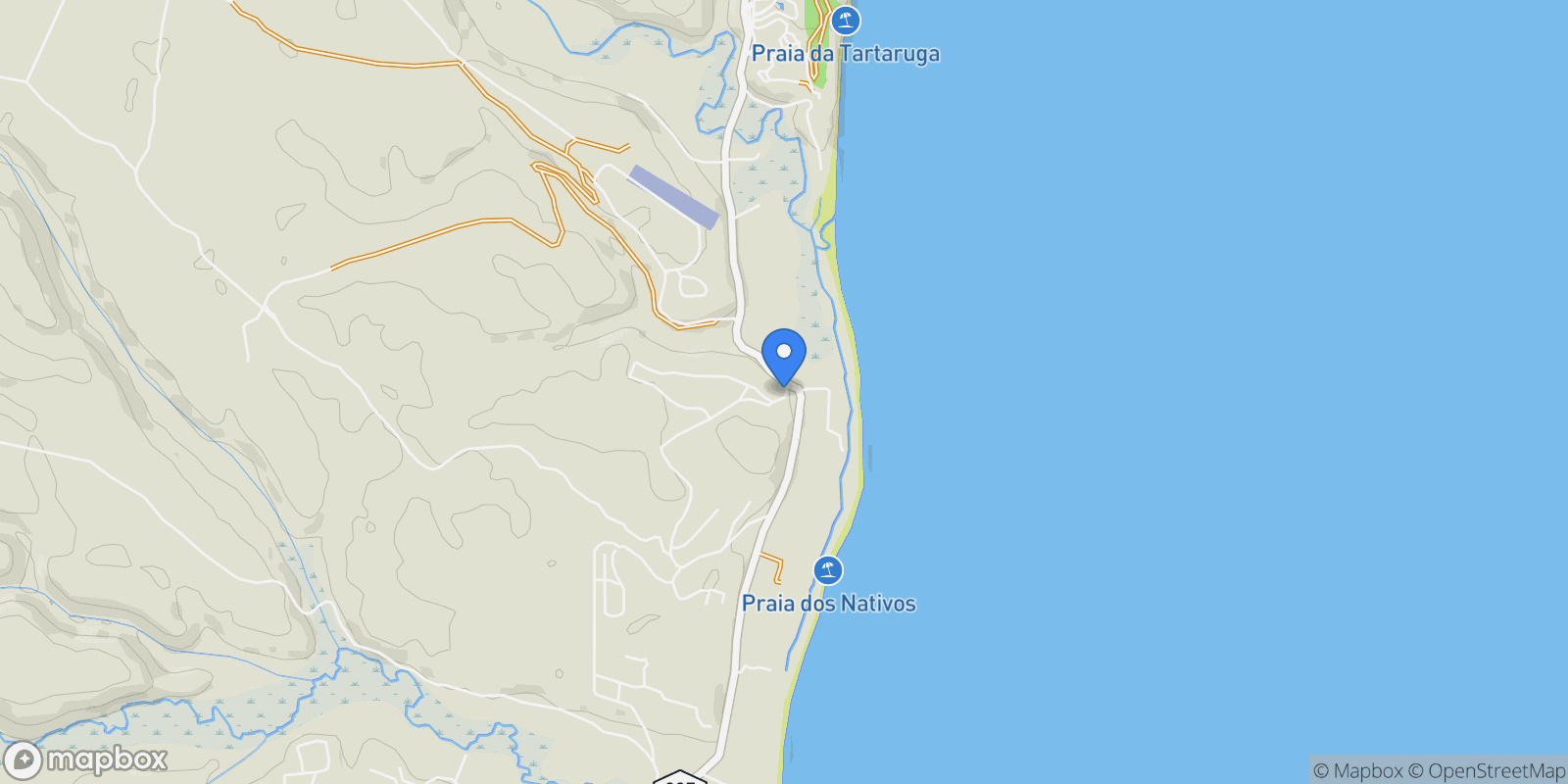 Map showing Pedro Grande Praia dos Nativos, Trancoso, BA 45818-000, State of Bahia, Brazil.