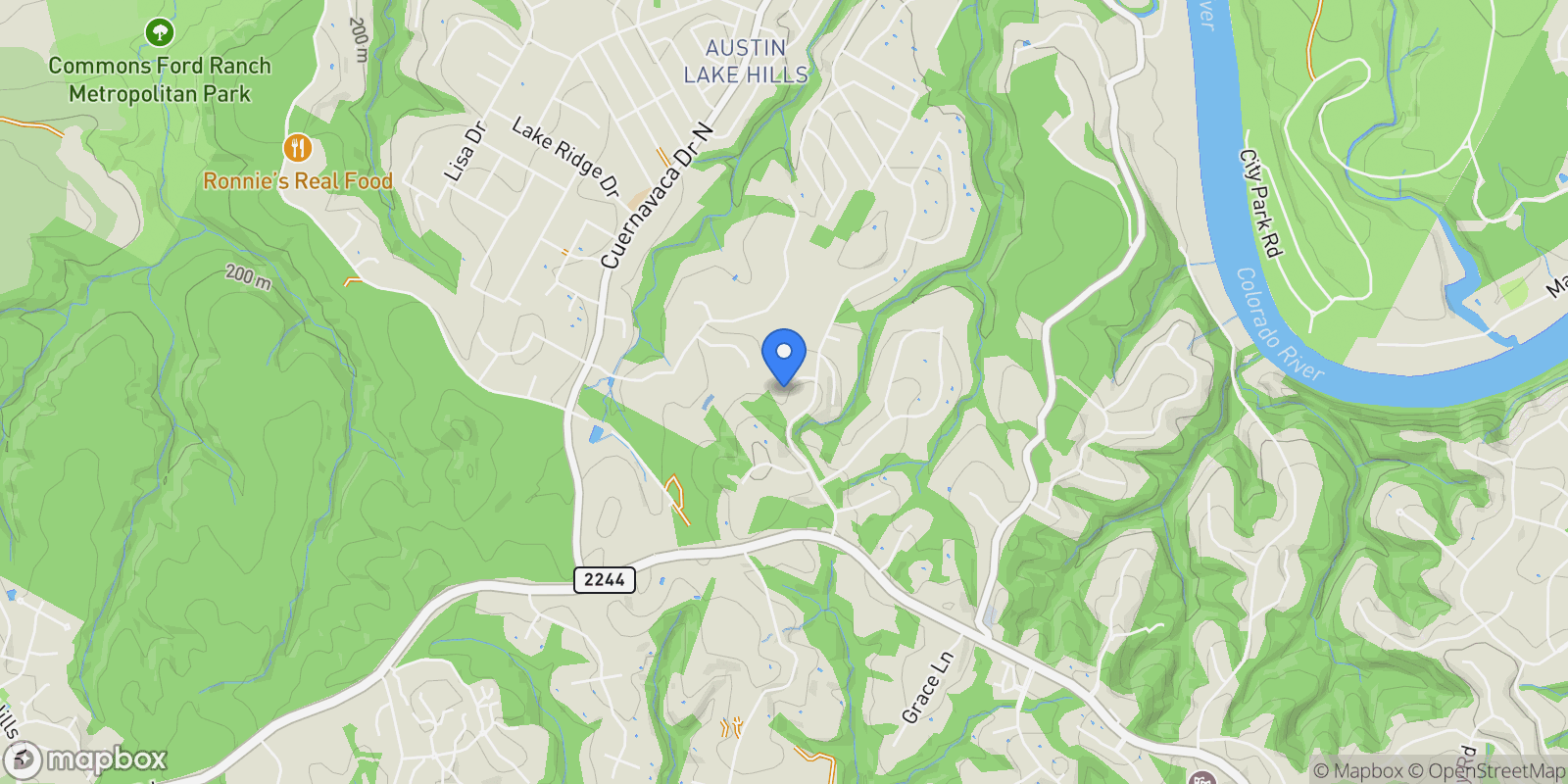 Map showing 9117 Brookhurst CV, Austin, TX, 78733, USA, Austin, Texas, United States.