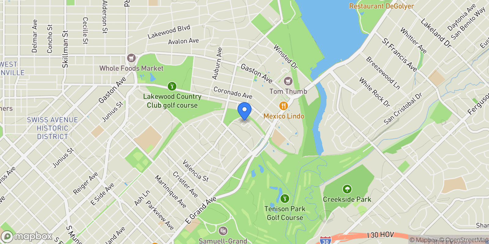 Map showing 7160 Soto Street, Dallas, Texas, United States.