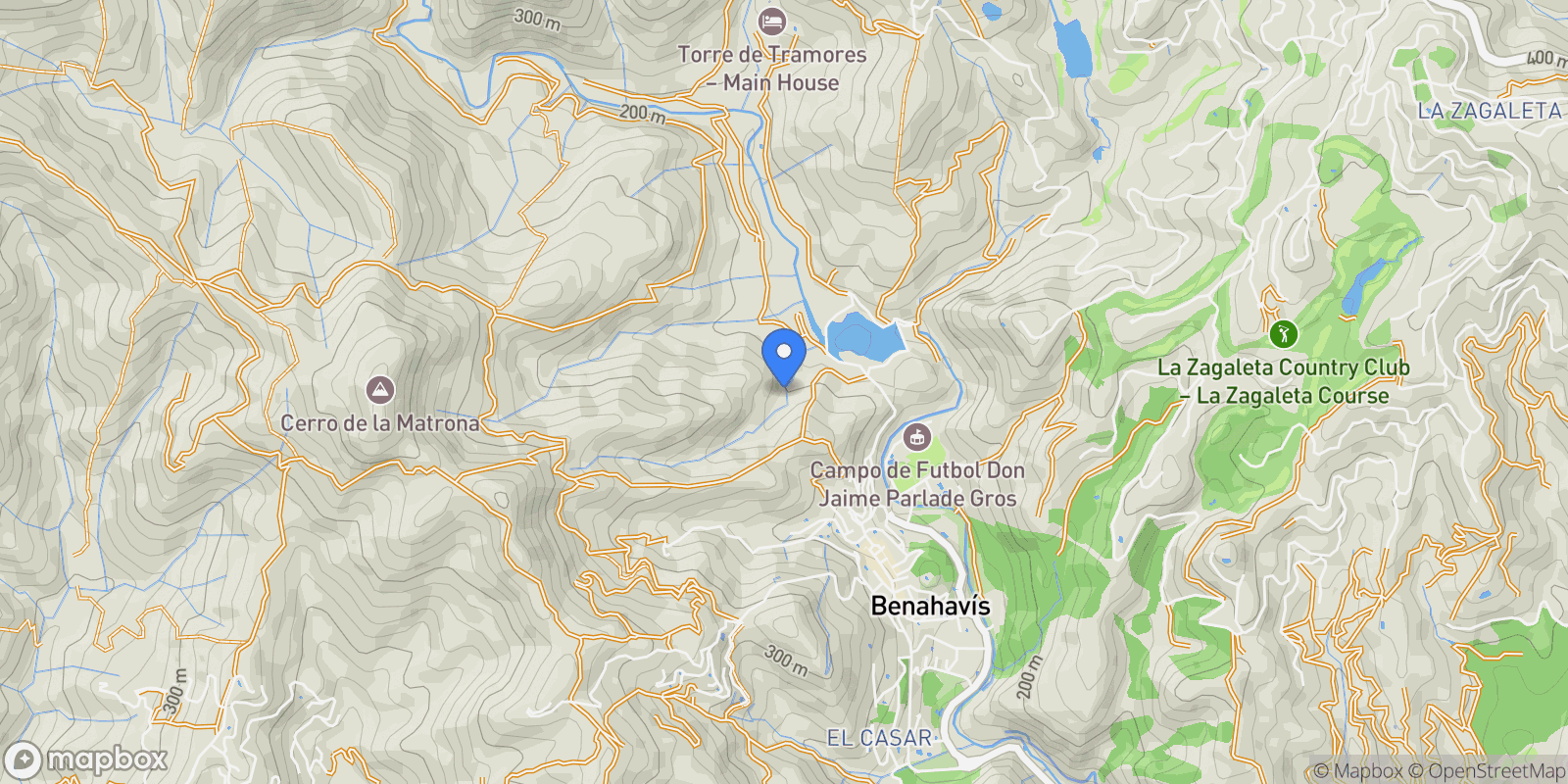 Map showing Málaga, Benahavis, Andalusia, Spain.