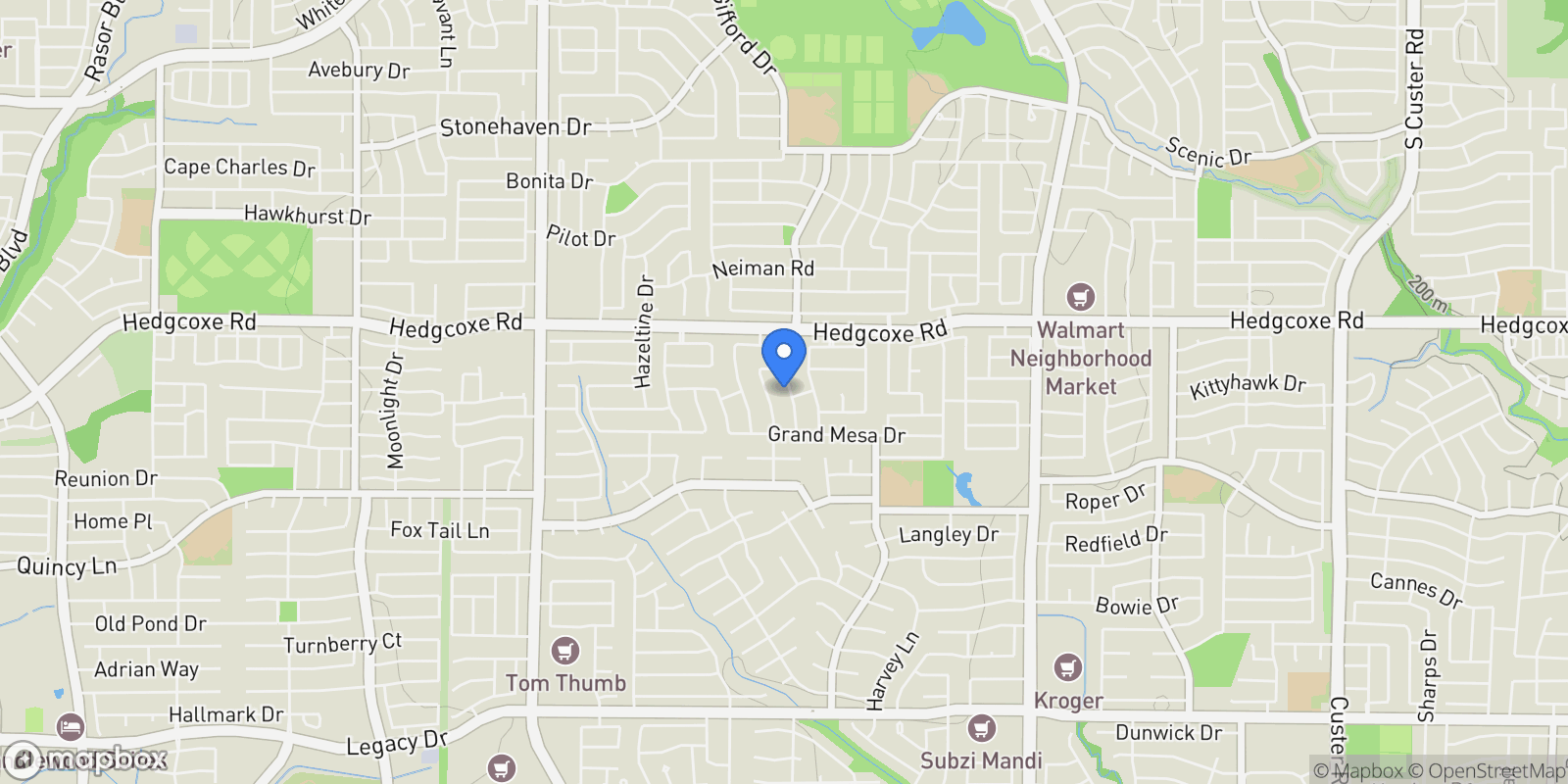 Map showing 7801 SAN ISABEL Drive, Plano, Texas, United States.