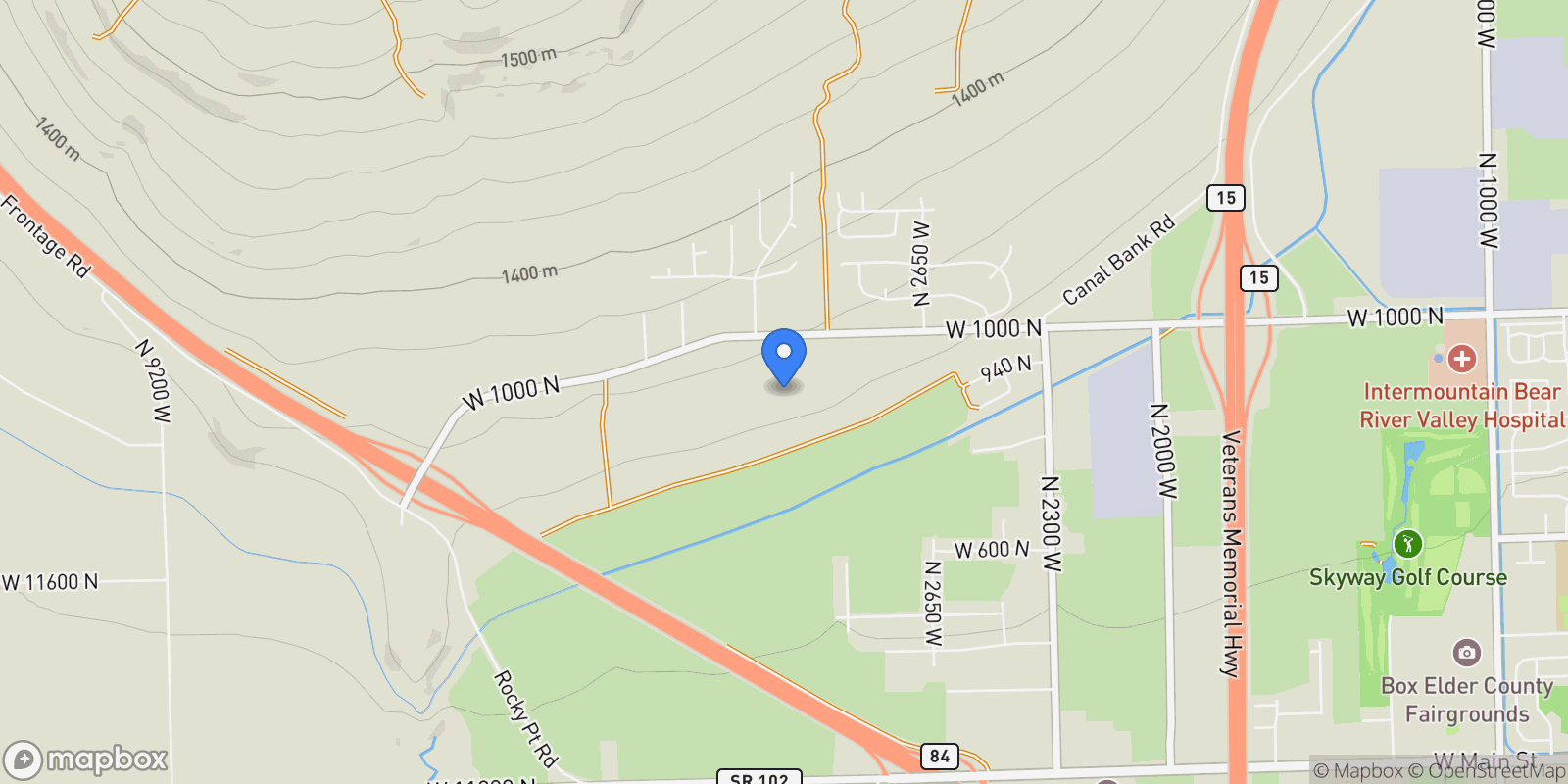 Map showing 3101 W 1000 N, Tremonton, Utah, United States.