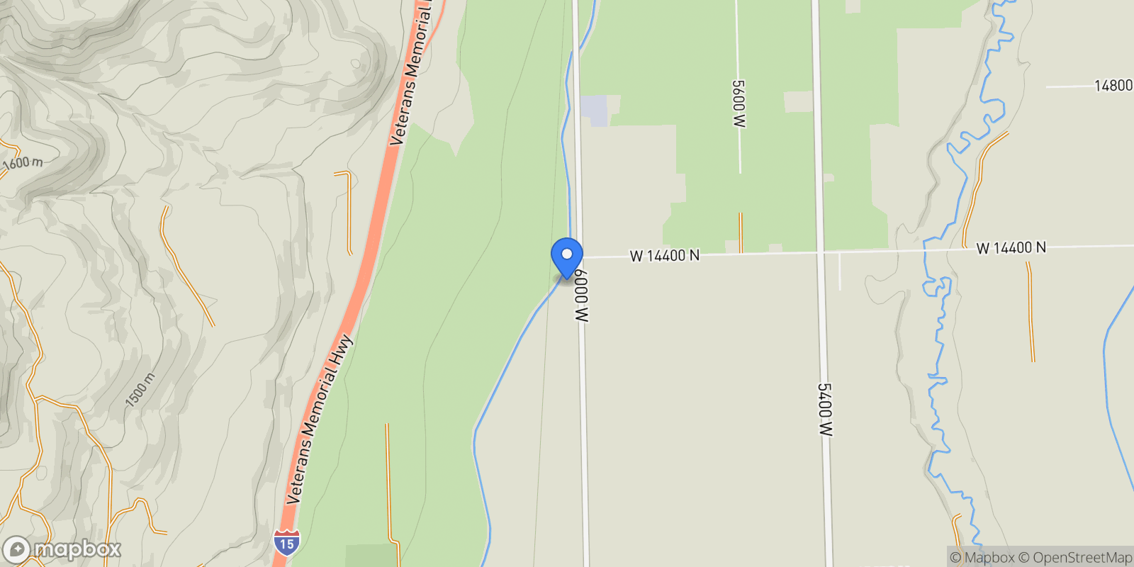 Map showing 14345 N 6000 W, Garland, UT, United States.
