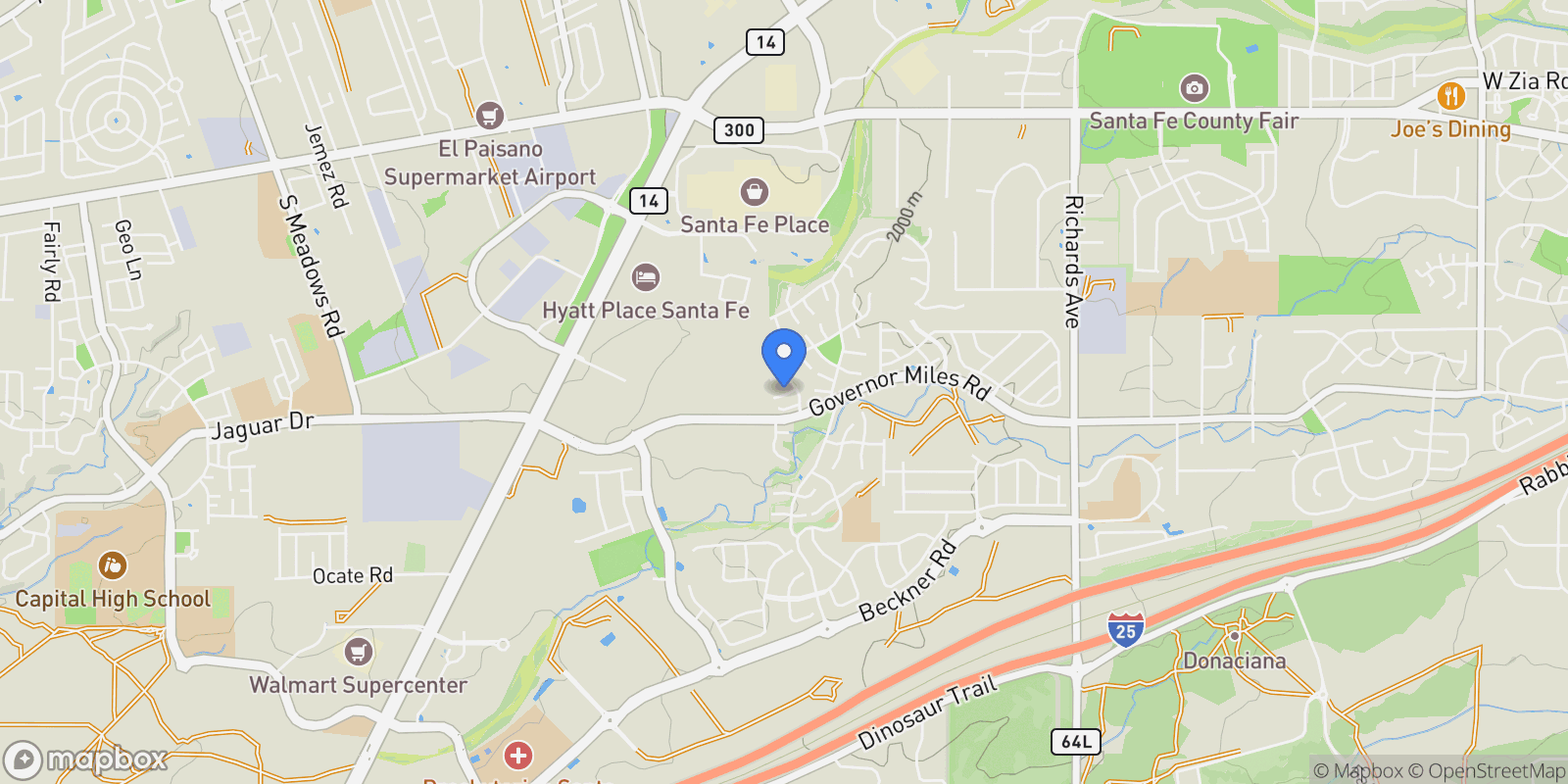 Map showing 4259 Snow Bird, Santa Fe, NM 87507, Santa Fe, New Mexico, United States.