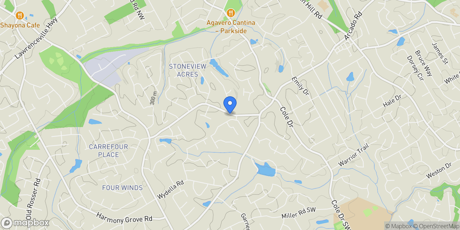 Map showing Lilburn, Georgia, United States.
