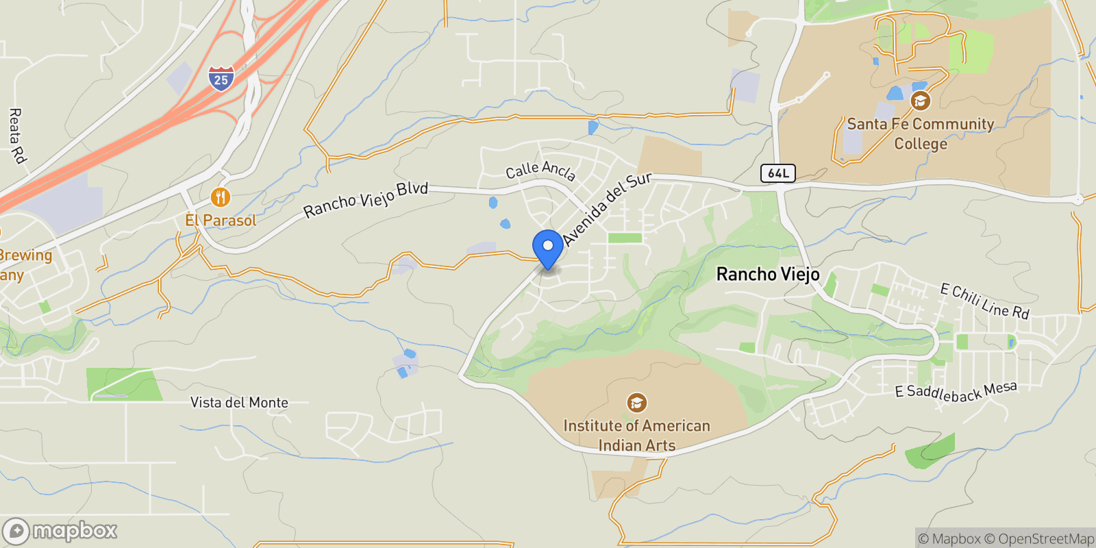 Map showing 7 Westwind, Santa Fe, NM 87508, Santa Fe, New Mexico, United States.
