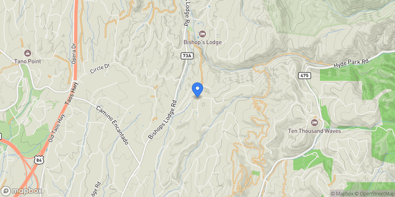 Map showing 298 Brownell Howland , Santa Fe, NM 87501, Santa Fe, New Mexico, United States.