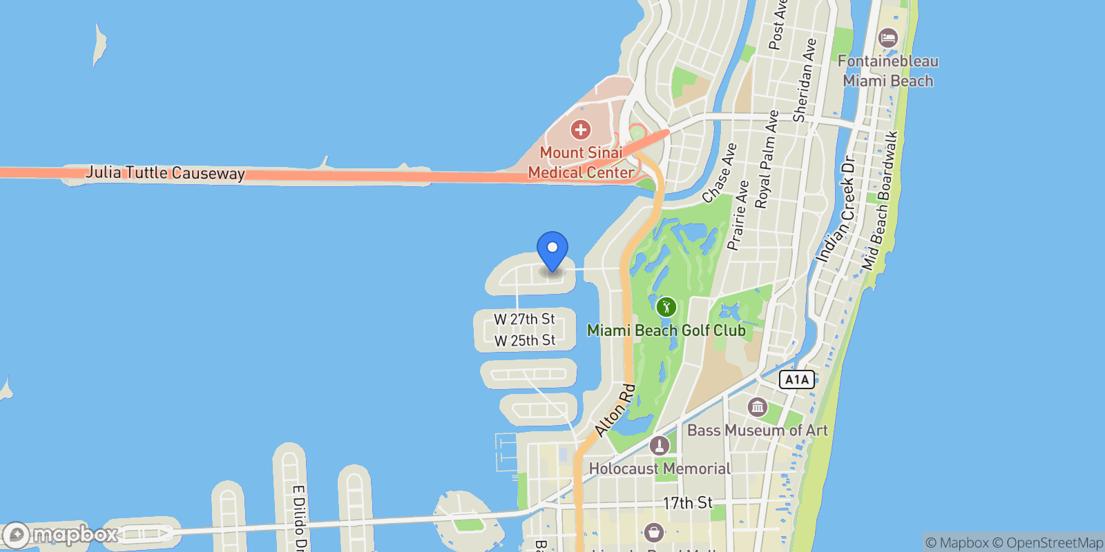 Map showing 2815 Regatta Ave, Miami Beach, Florida, United States.