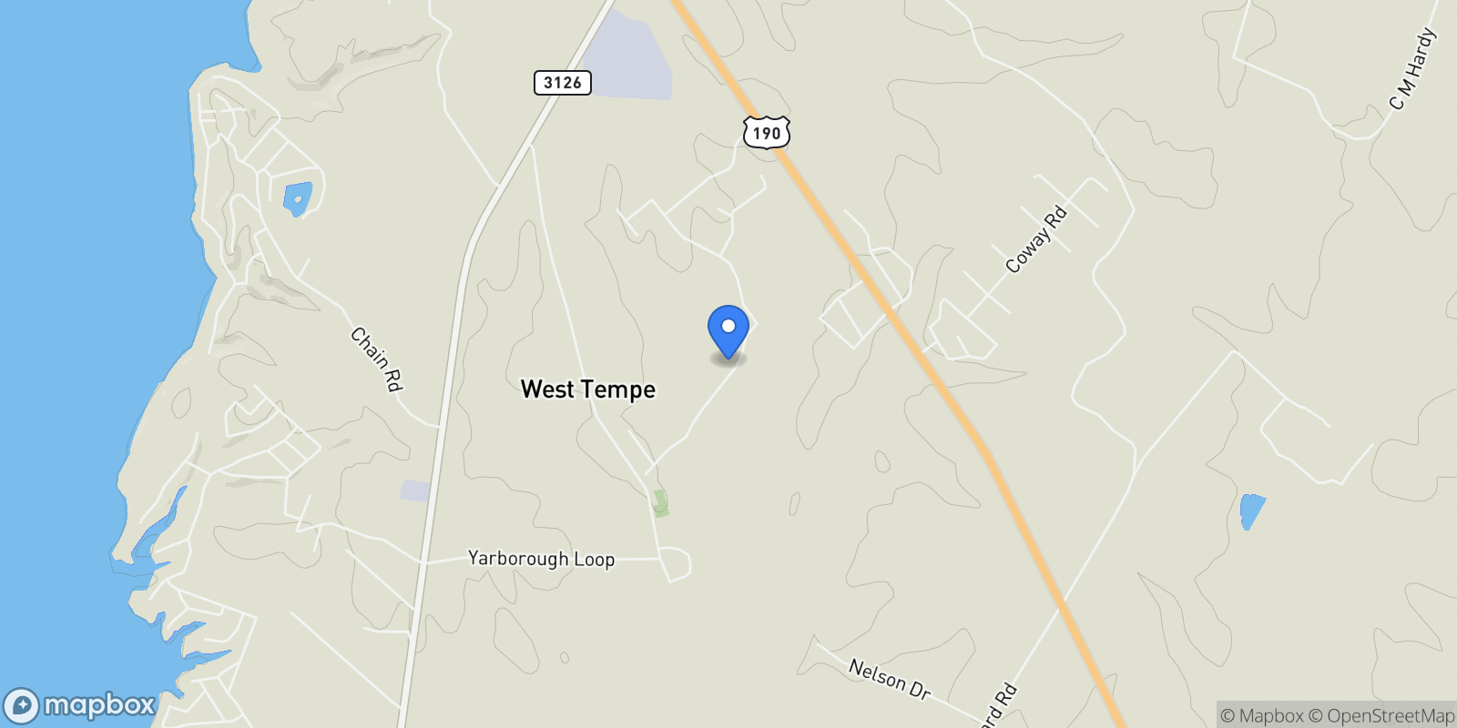 Map showing 256 Southcreek Park, Livingston, Texas, United States.