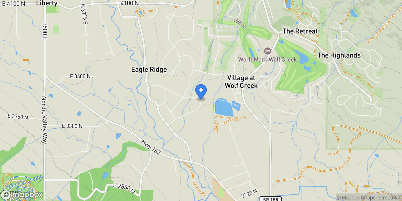 Map showing 3425 FULLER DR, Eden, Utah, United States.