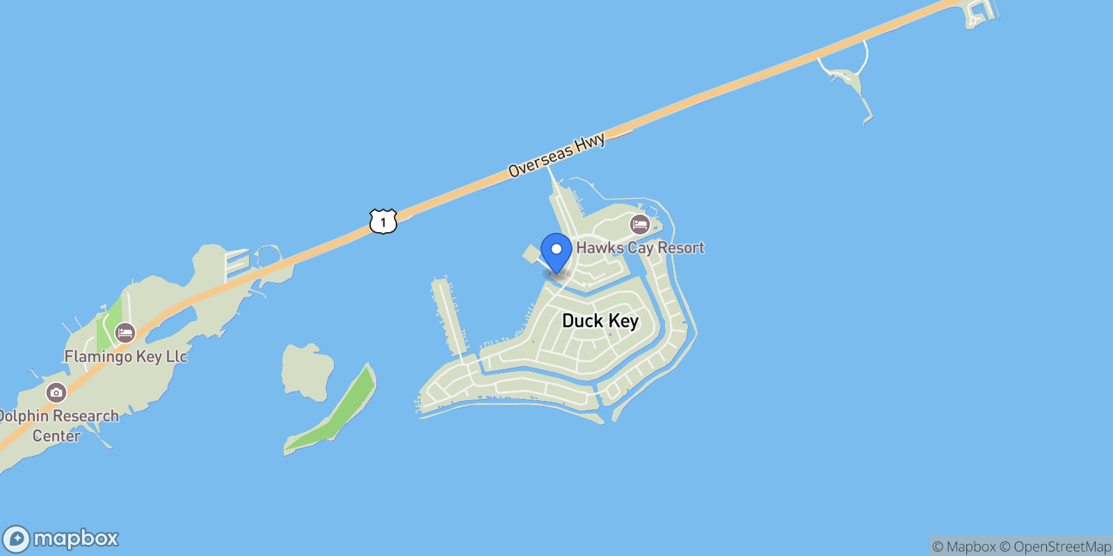 Map showing 5110 Sunset Village Drive, Duck Key, FL 33050, Duck Key, Florida, United States.