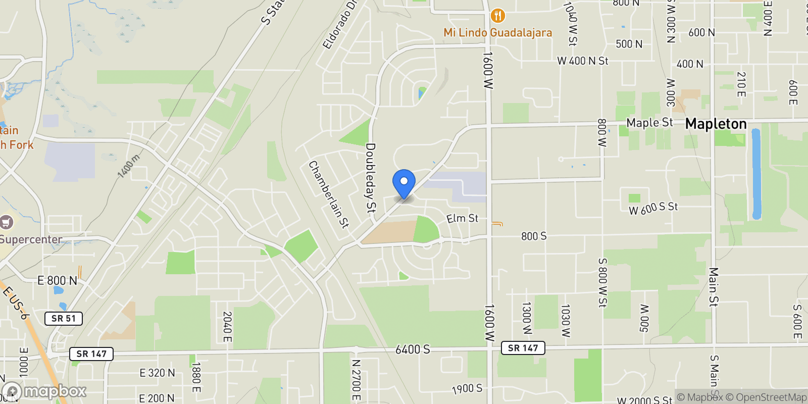 Map showing 2216 W SILVER LEAF DR #35, Mapleton, Utah, United States.