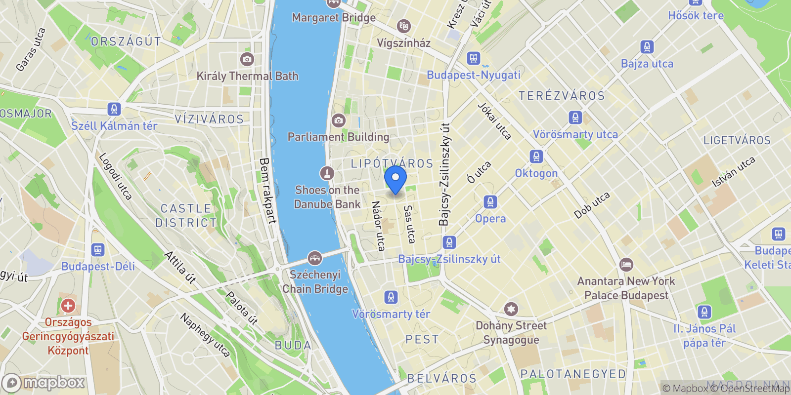 Map showing Október 6. utca 17. II. emelet 8., Budapest, Budapest, Hungary.