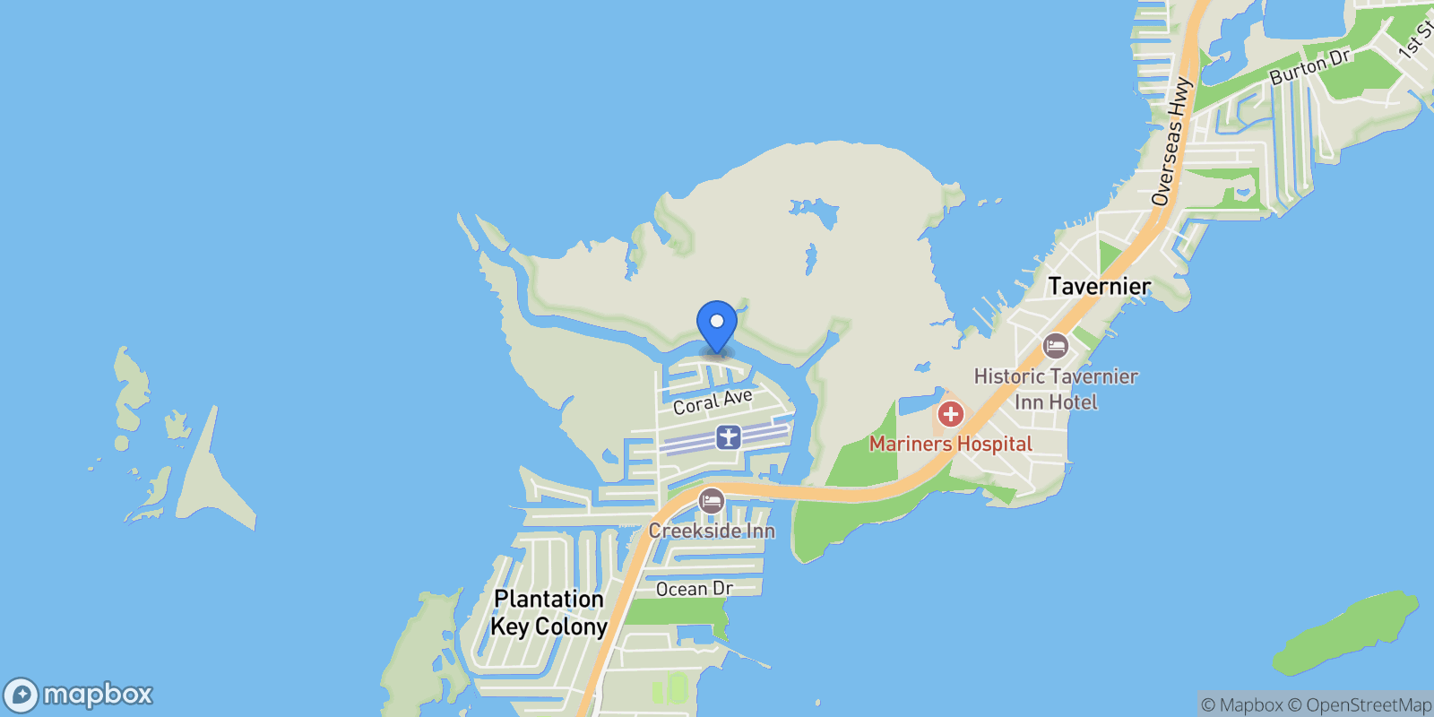 Map showing 171 Kahiki Drive, Plantation Key, FL 33070, Tavernier, Florida, United States.
