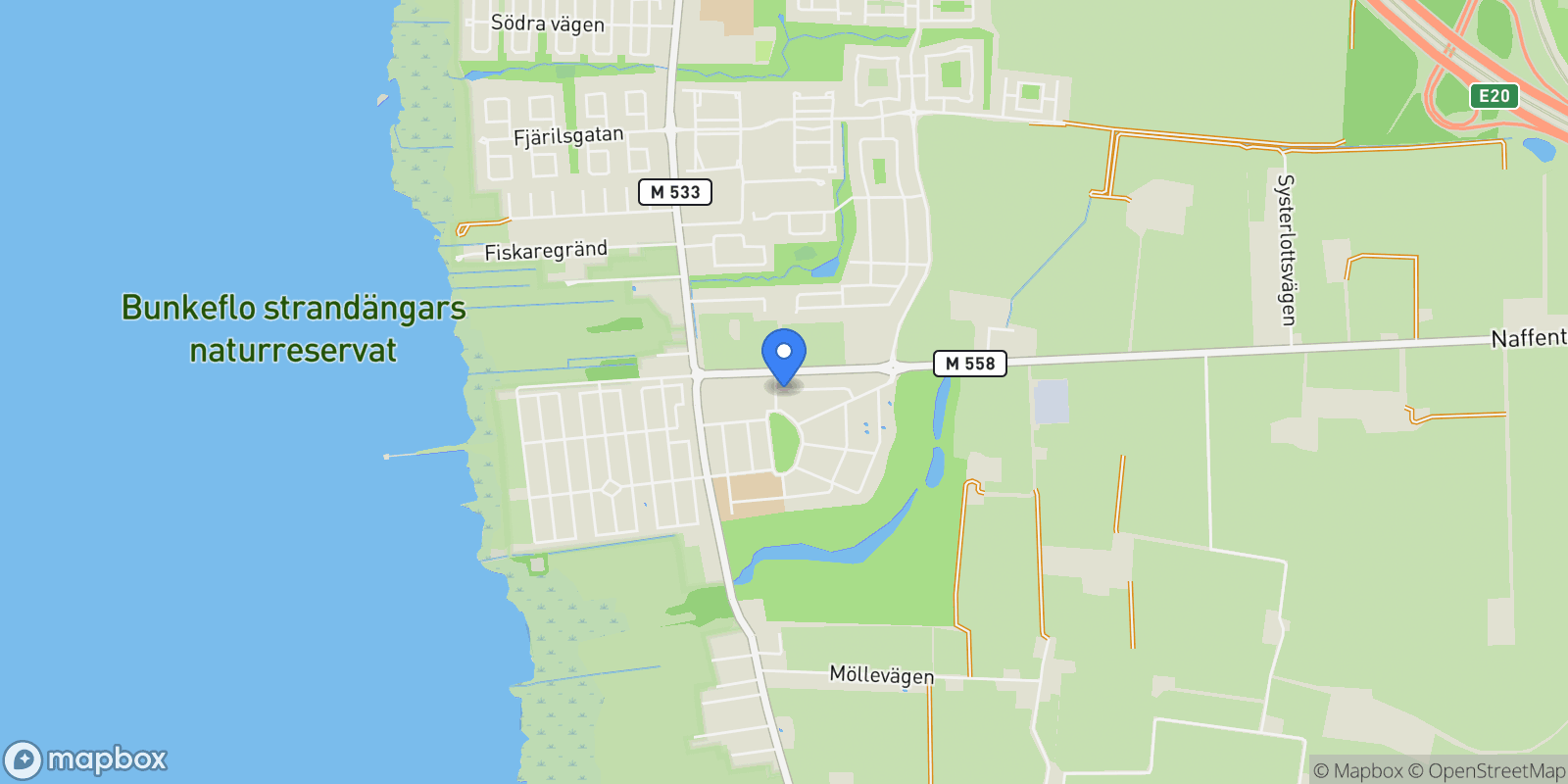 Map showing Blågullsgatan 1, Malmö, AB, Malmö, Skåne County, Sweden.