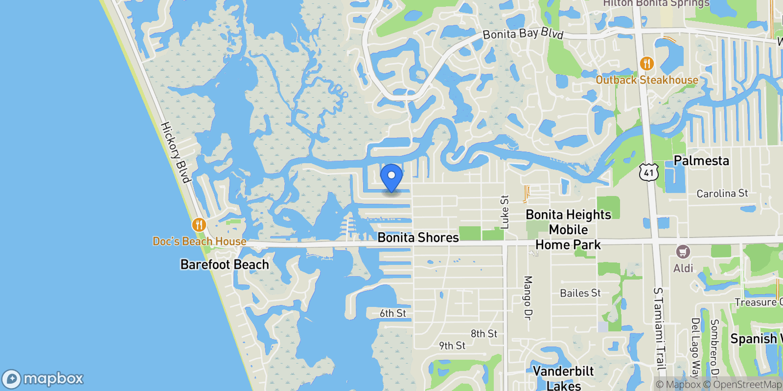 Map showing 4838/4836 Esplanade Street, Bonita Springs, Florida, United States.