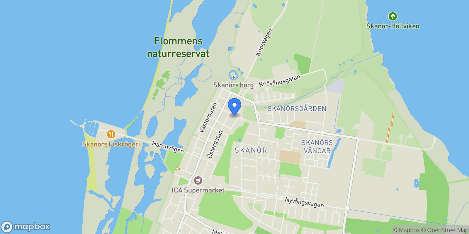 Map showing Dykerigatan 14, Skanör, M 23930, Skanör, Skåne County, Sweden.