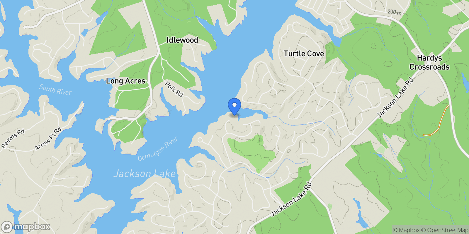 Map showing Monticello, Georgia, United States.