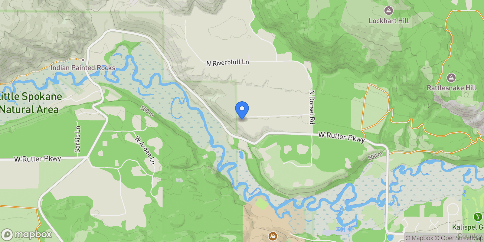 Map showing 4311 W Center Ln, Spokane, WA 99208, Spokane, Washington, United States.