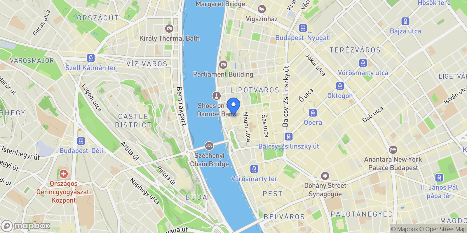 Map showing Arany János utca, Budapest, Budapest, Hungary.