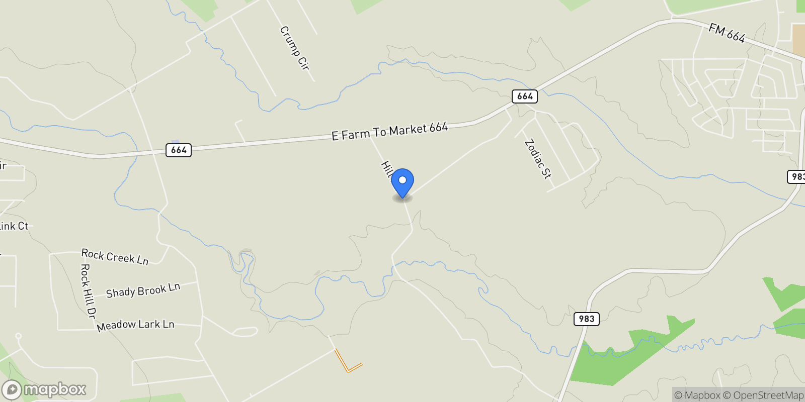 Map showing 1065 Bluff Springs Road, Ferris, TX 75125, Ferris, Texas, United States.