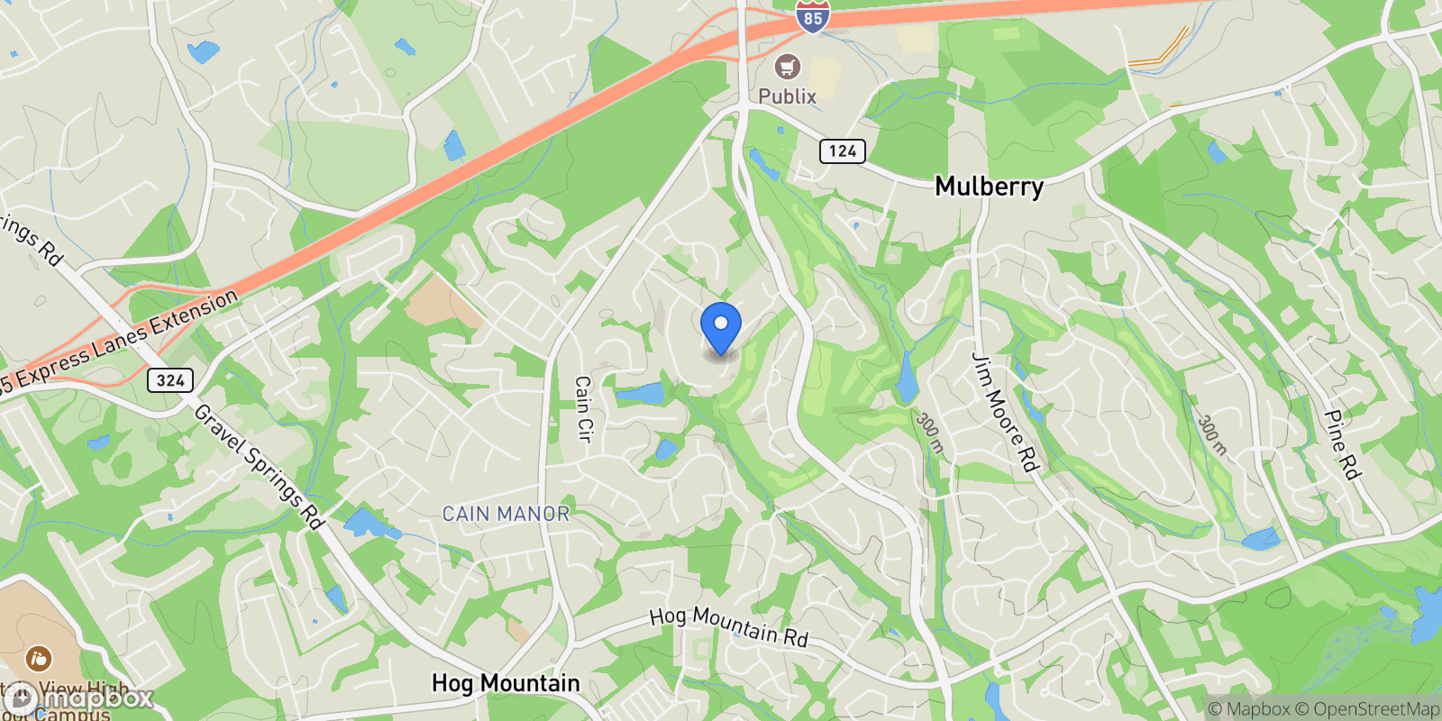Map showing 2996 CAMBRIDGE HILL Drive, Dacula, Georgia, United States.