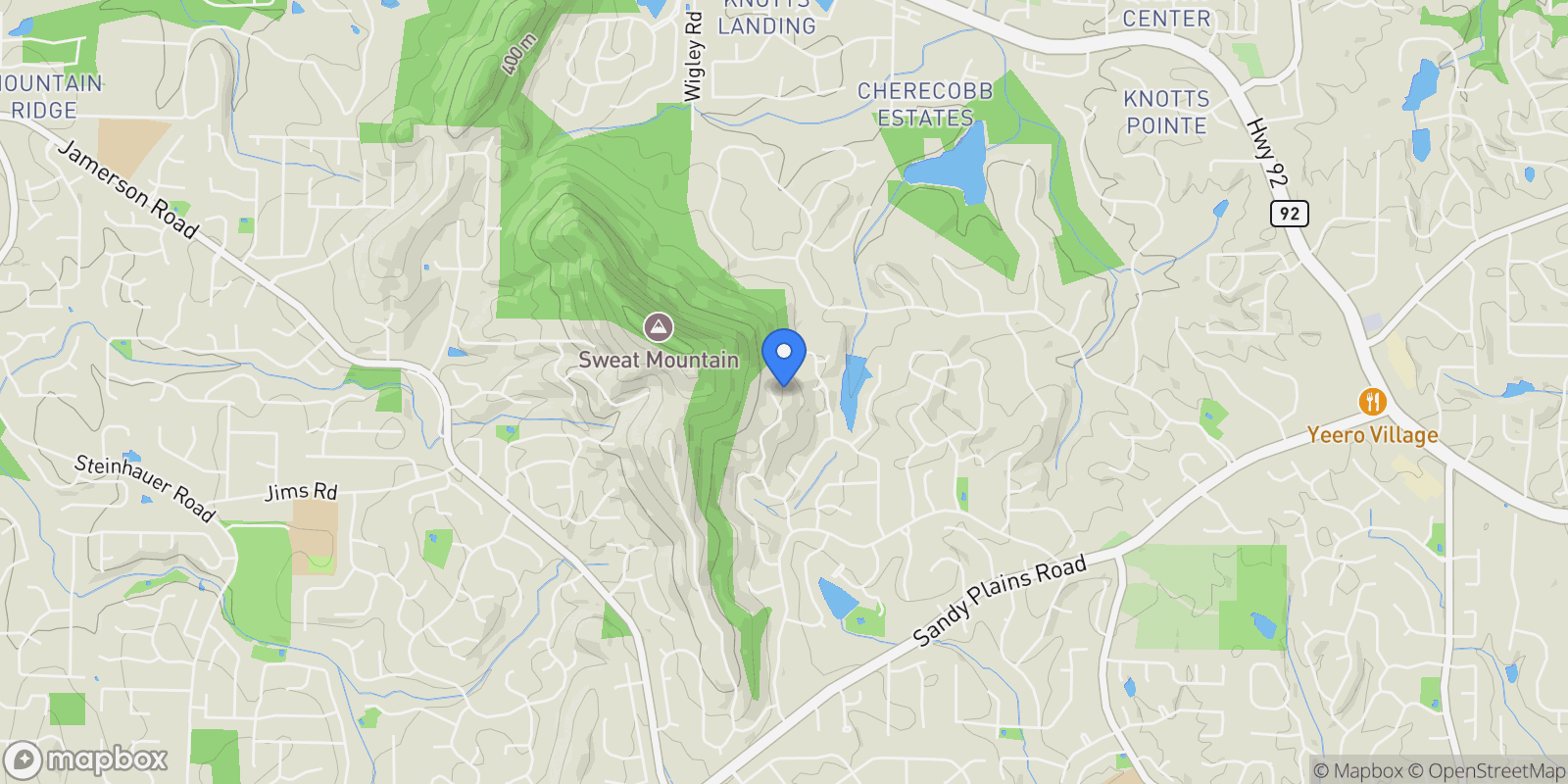Map showing 4548 High Rock Terrace, Marietta, Georgia, United States.
