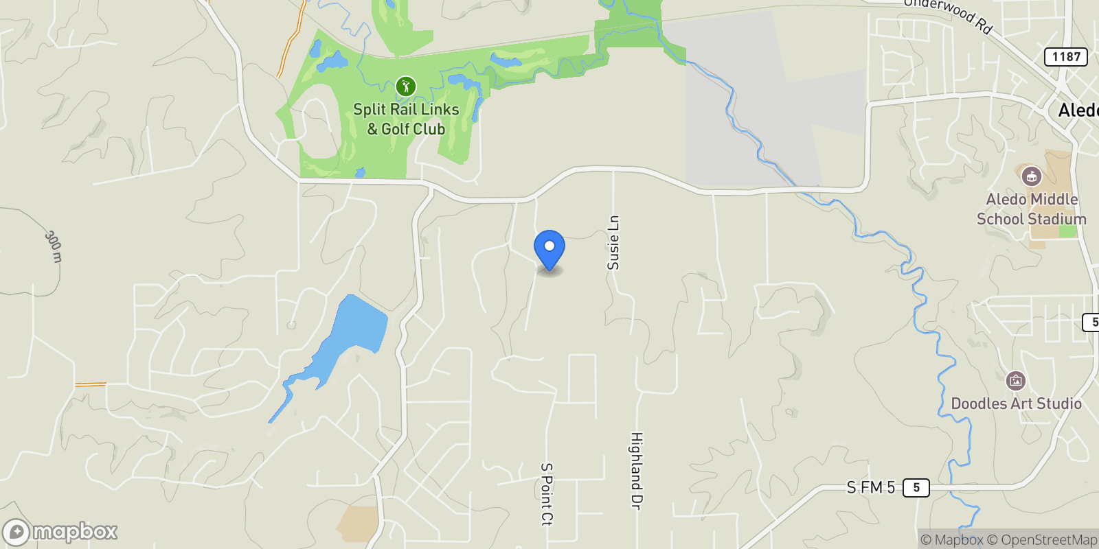 Map showing 1701 Lakefront Drive, Aledo, TX 76008, Aledo, Texas, United States.