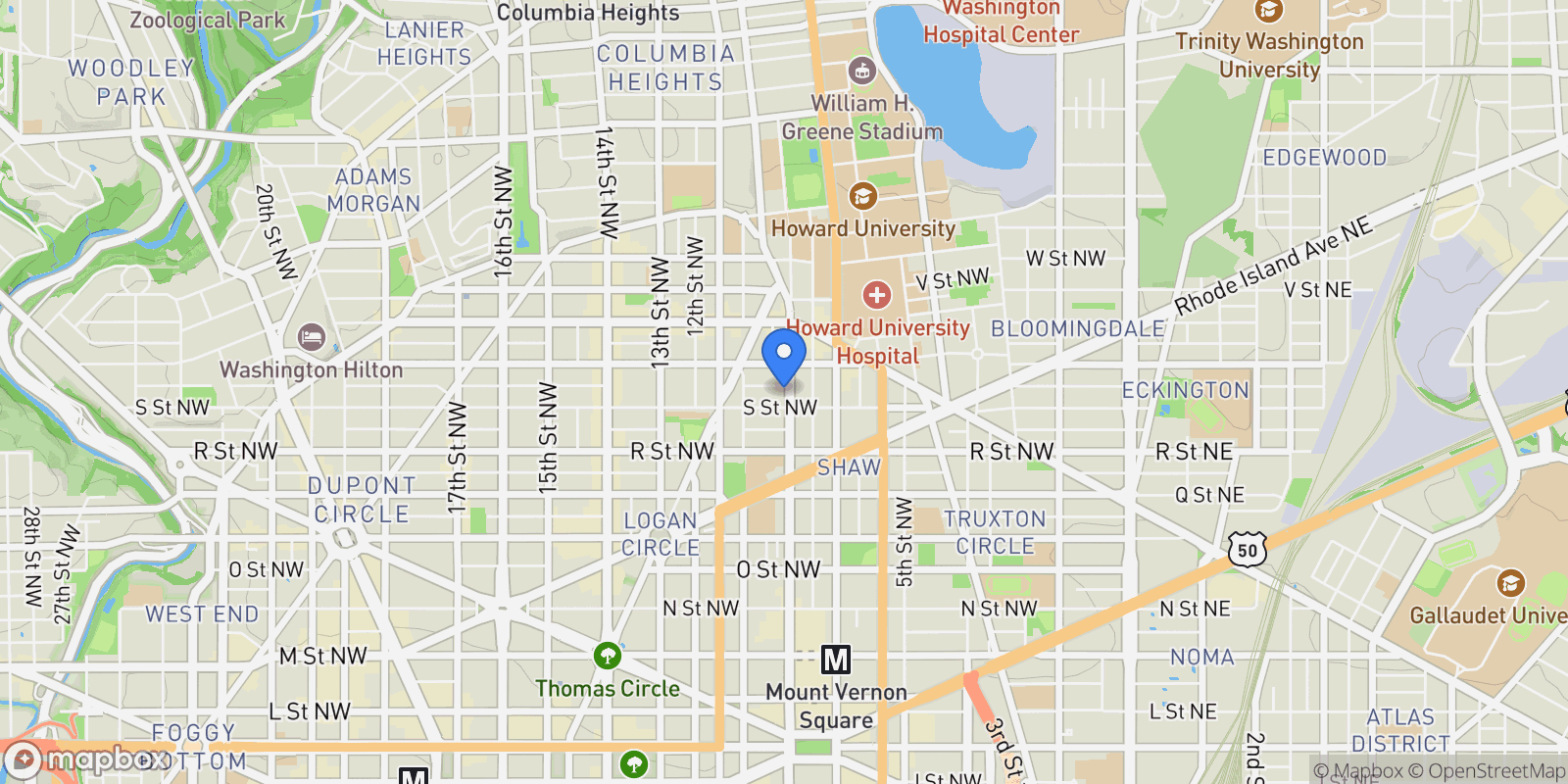 Map showing 902 WESTMINSTER ST STREET NW, WASHINGTON, DC 20001, Washington, District of Columbia, United States.