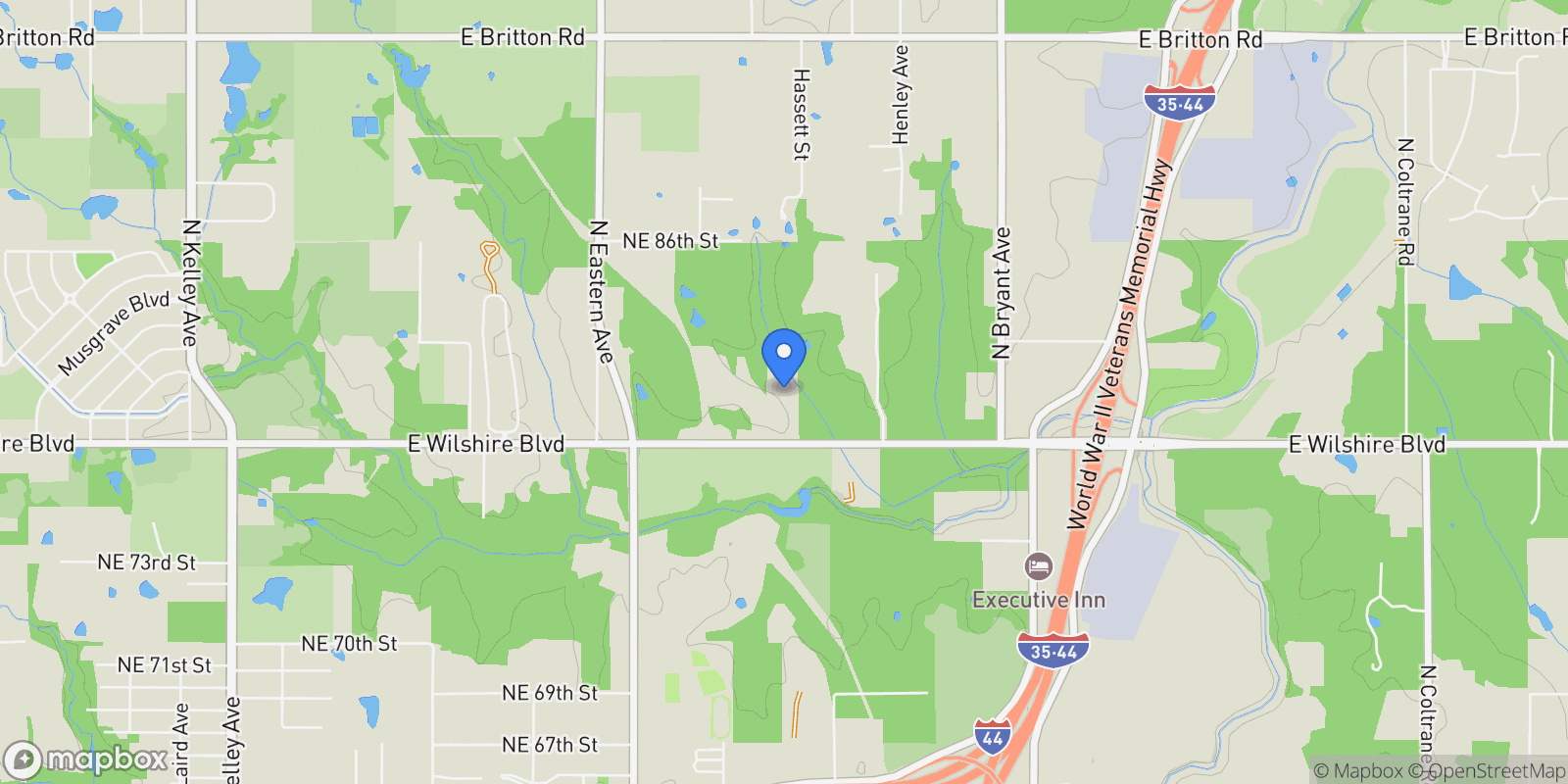 Map showing 2203 East Wilshire Boulevard , Oklahoma City, OK 73111, Oklahoma City, Oklahoma, United States.