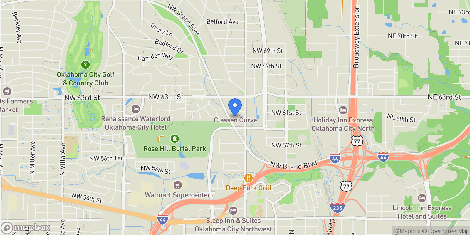 Map showing 6100 Northwest Grand Boulevard #6099 , Oklahoma City, OK 73118, Oklahoma City, Oklahoma, United States.