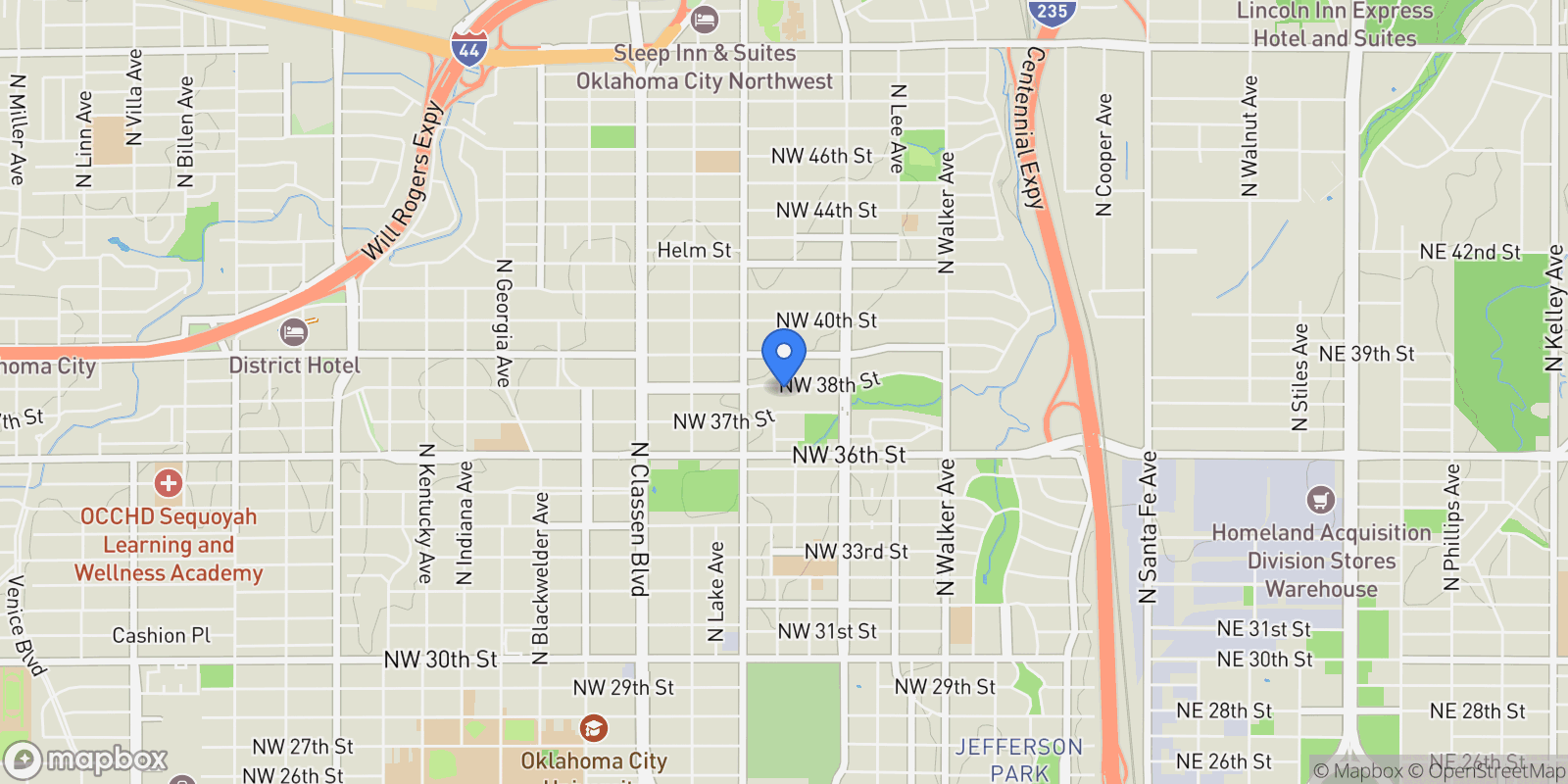 Map showing 908 Northwest 39th Street , Oklahoma City, OK 73118, Oklahoma City, Oklahoma, United States.