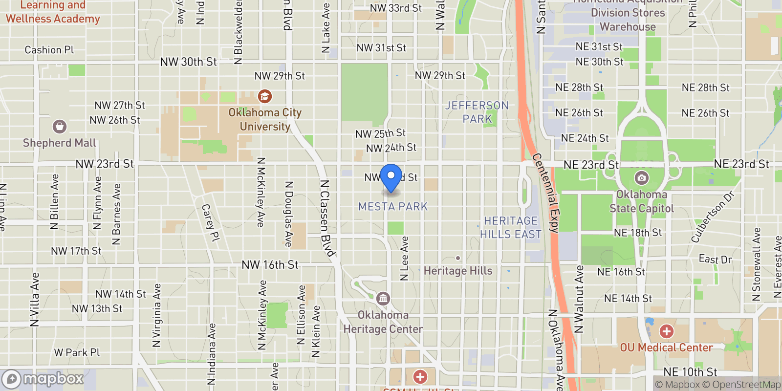 Map showing 724 Northwest 21st Street , Oklahoma City, OK 73103, Oklahoma City, Oklahoma, United States.