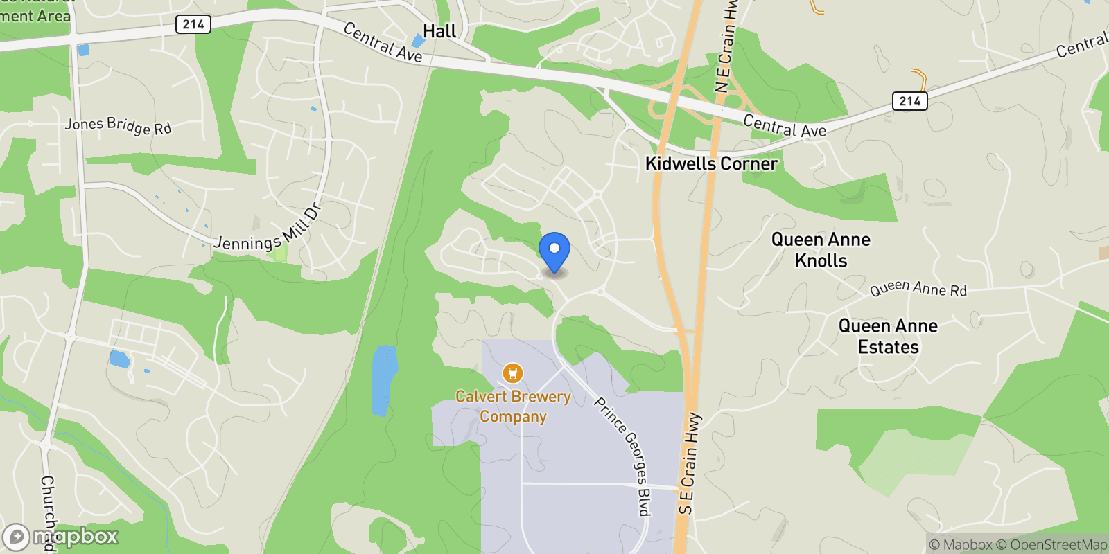 Map showing 904 MIDBROOK LN LANE, BOWIE, MD 20716, Kettering, Maryland, United States.