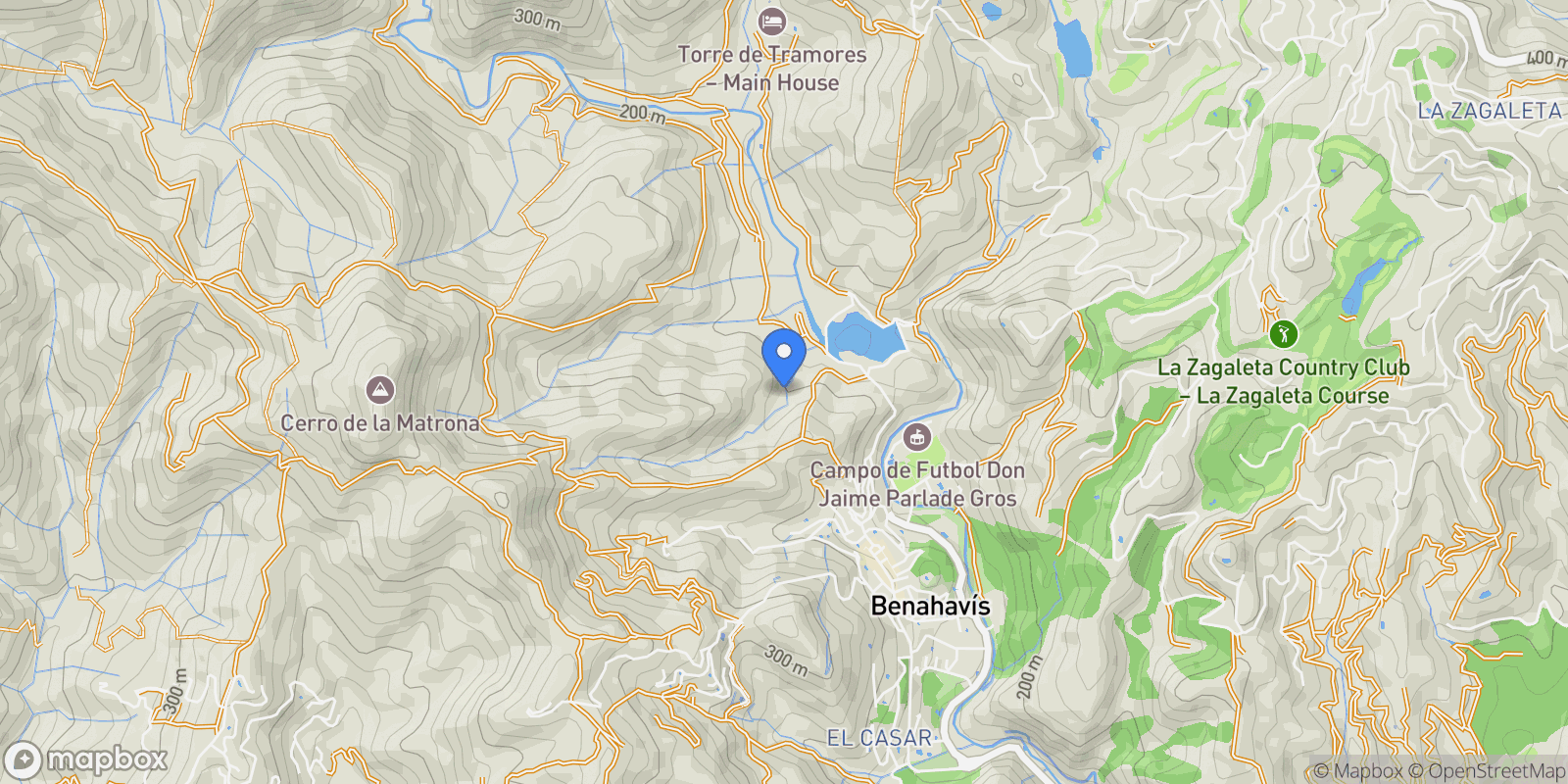 Map showing Málaga, Benahavis, Andalusia, Spain.