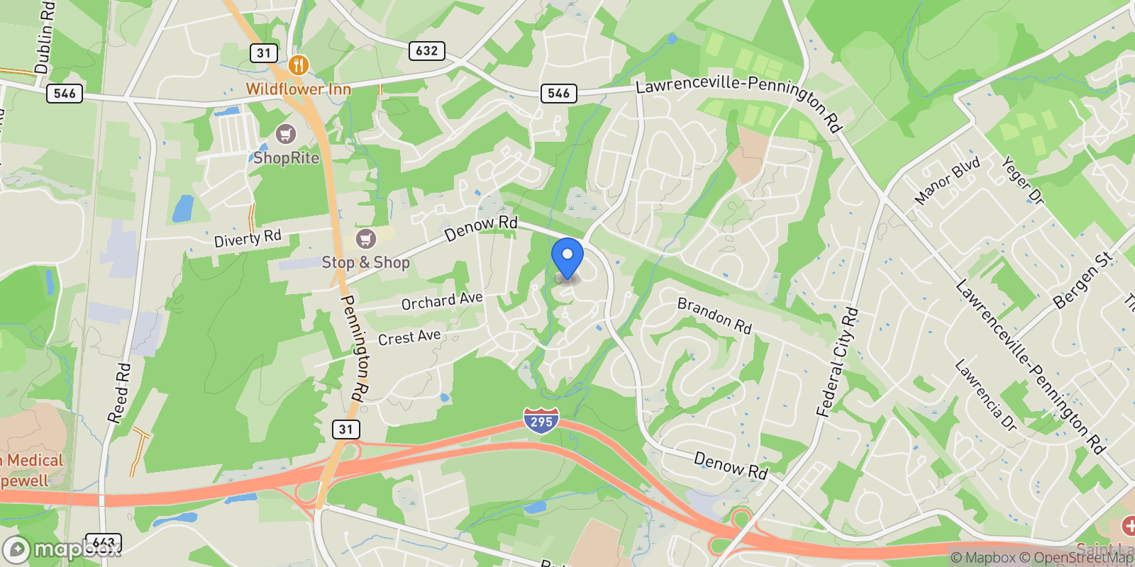 Map showing 517 Tuxford Court , Pennington, NJ 08534, Pennington, New Jersey, United States.