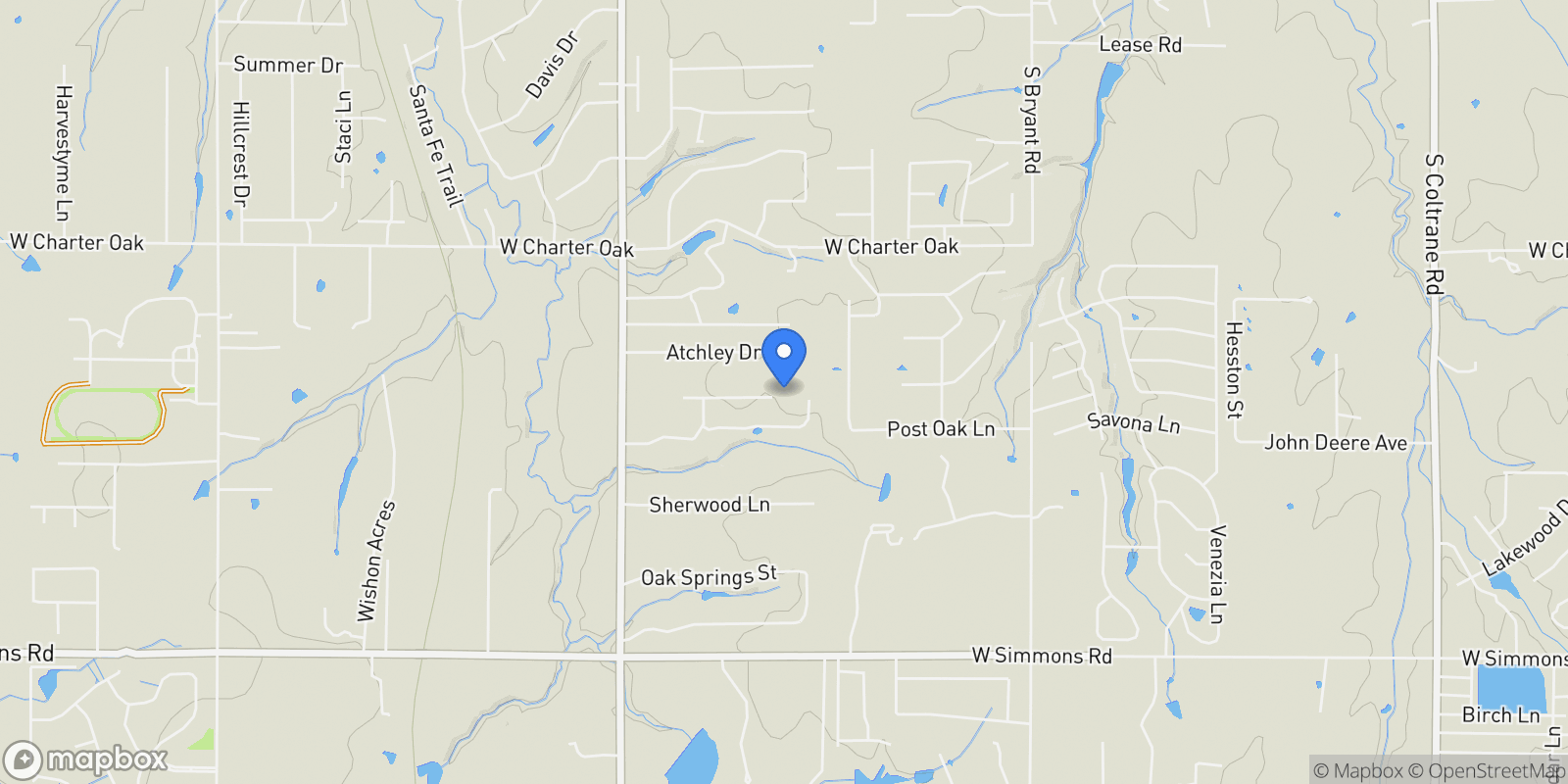 Map showing 499 Old Farm Road , Edmond, OK 73034, Edmond, Oklahoma, United States.