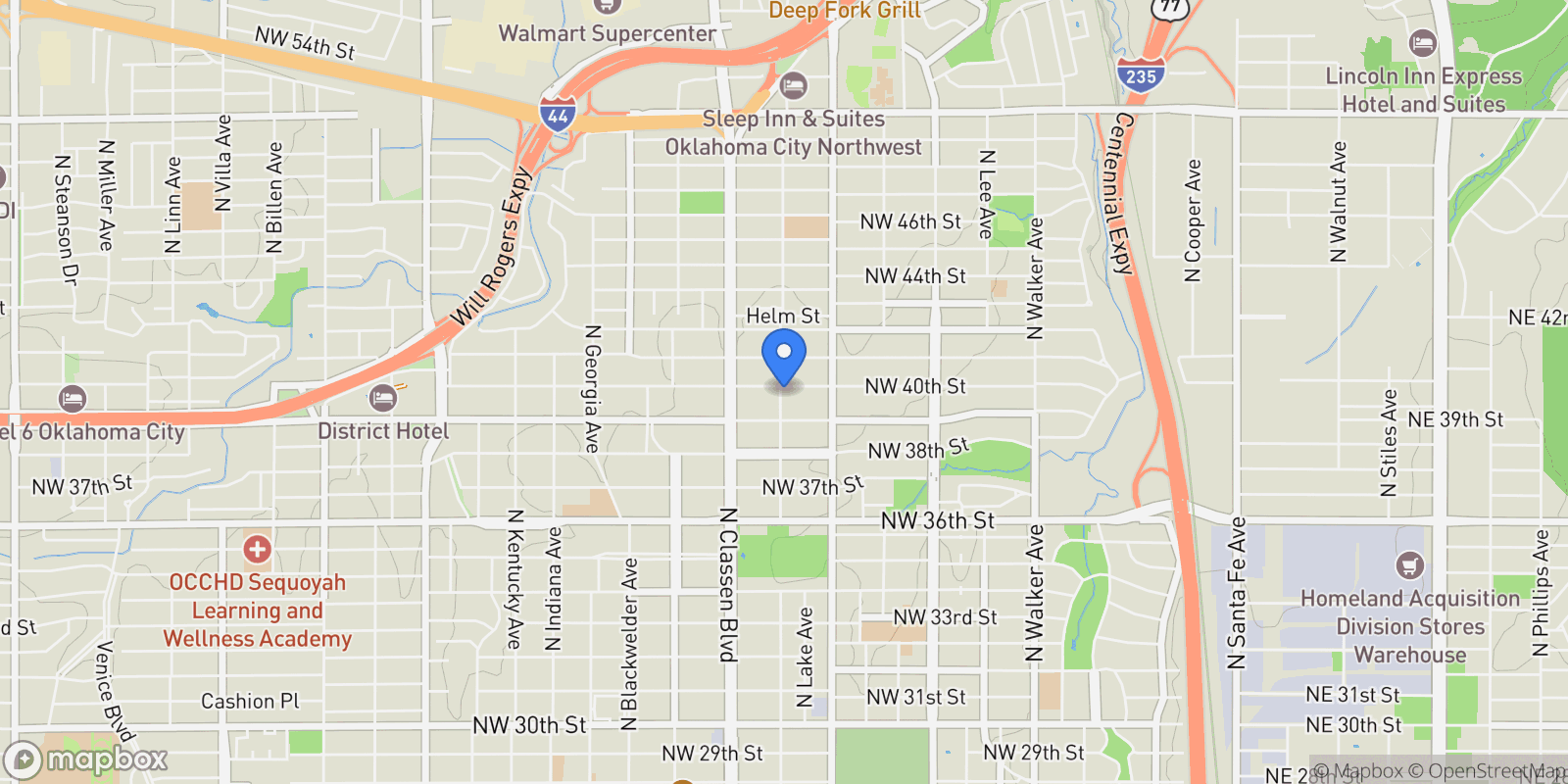 Map showing 1146 Northwest 40th Street , Oklahoma City, OK 73118, Oklahoma City, Oklahoma, United States.