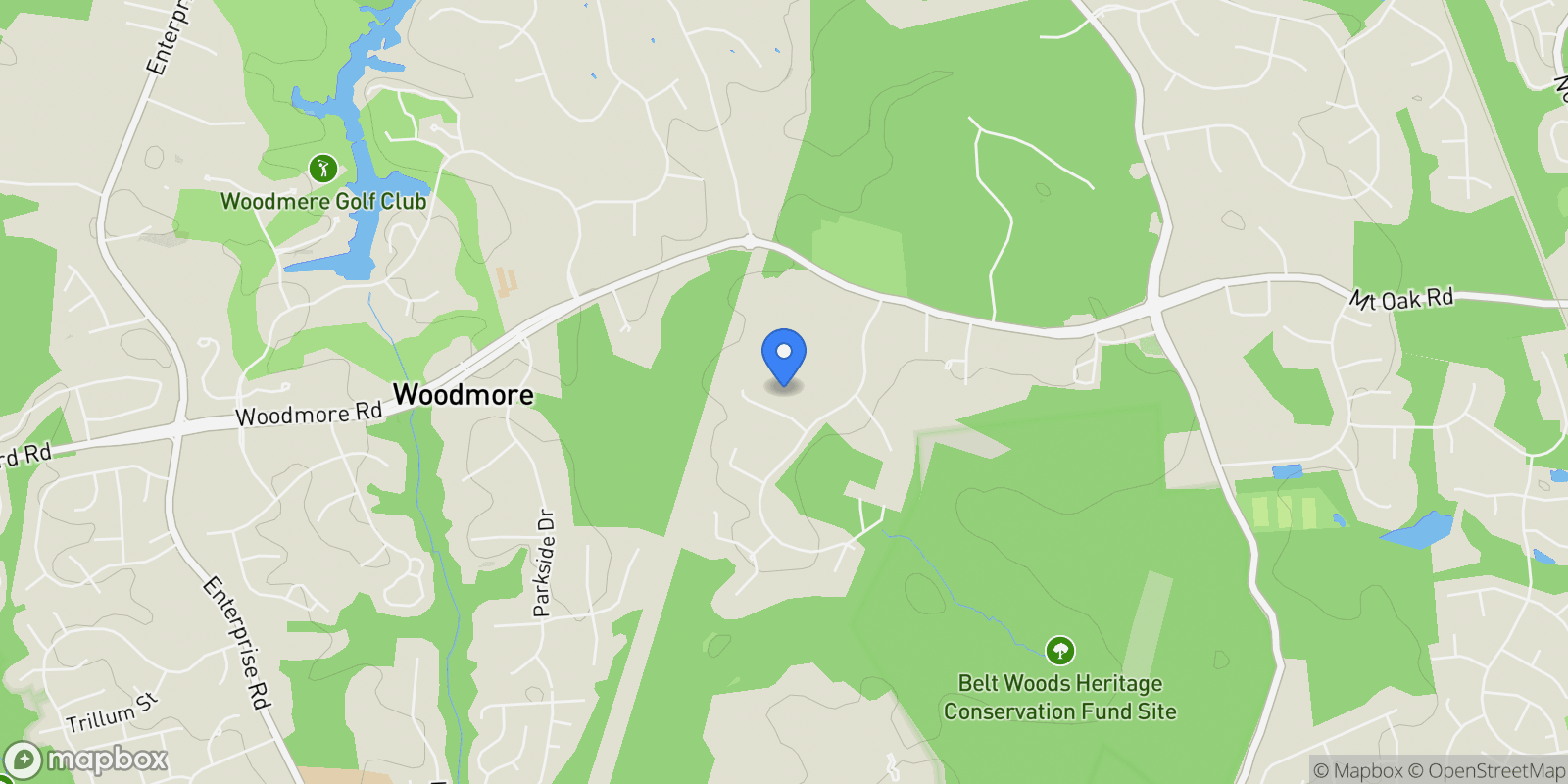 Map showing 2300 BERMONDSEY DR DRIVE, BOWIE, MD 20721, Woodmore, Maryland, United States.